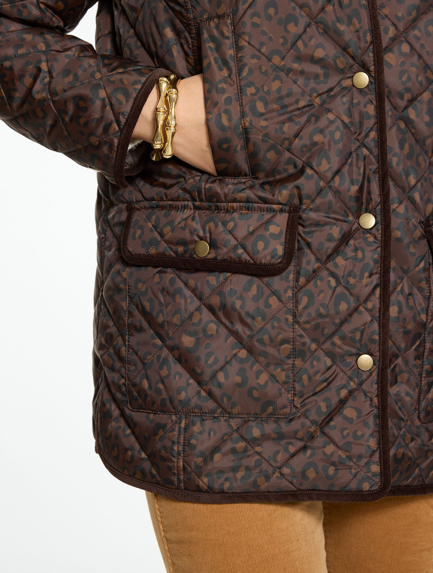 Quilted Barn Jacket - Lavish Leopard - thumbnail 4