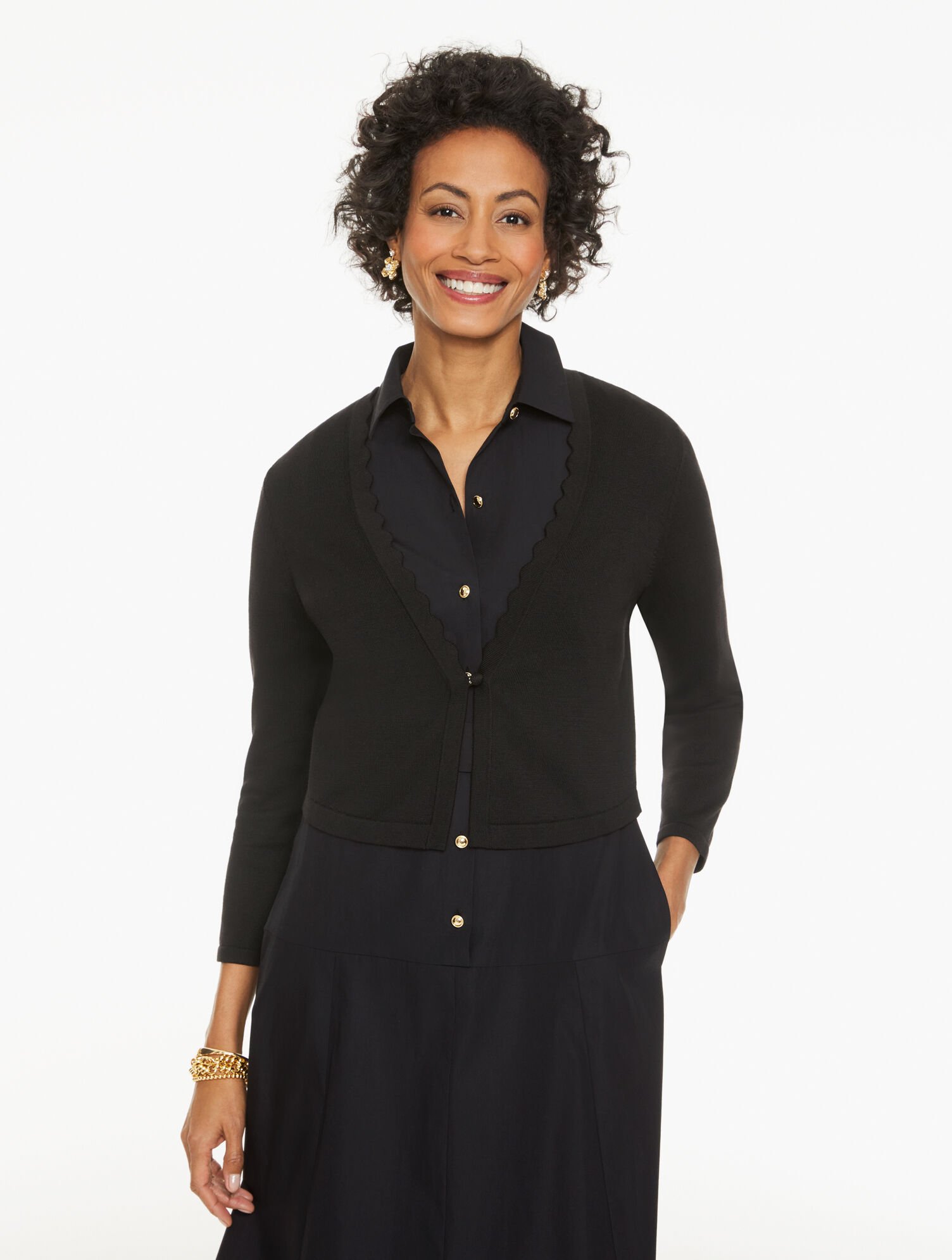 Plus Size Scalloped Shrug