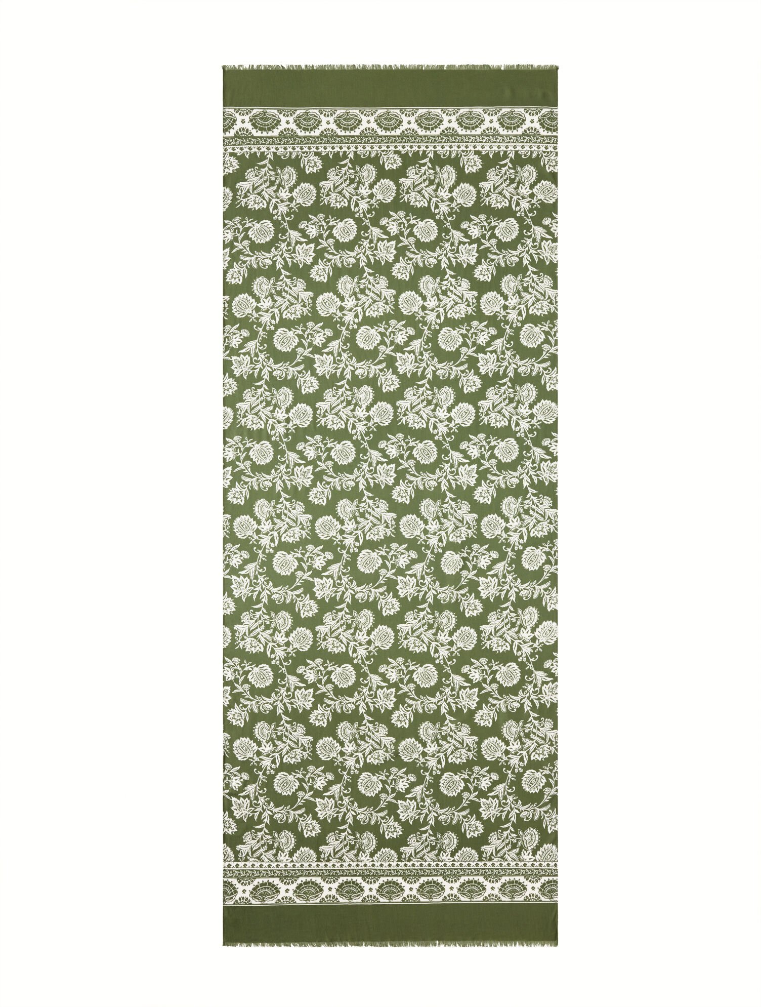 Etched Floral Oblong Scarf