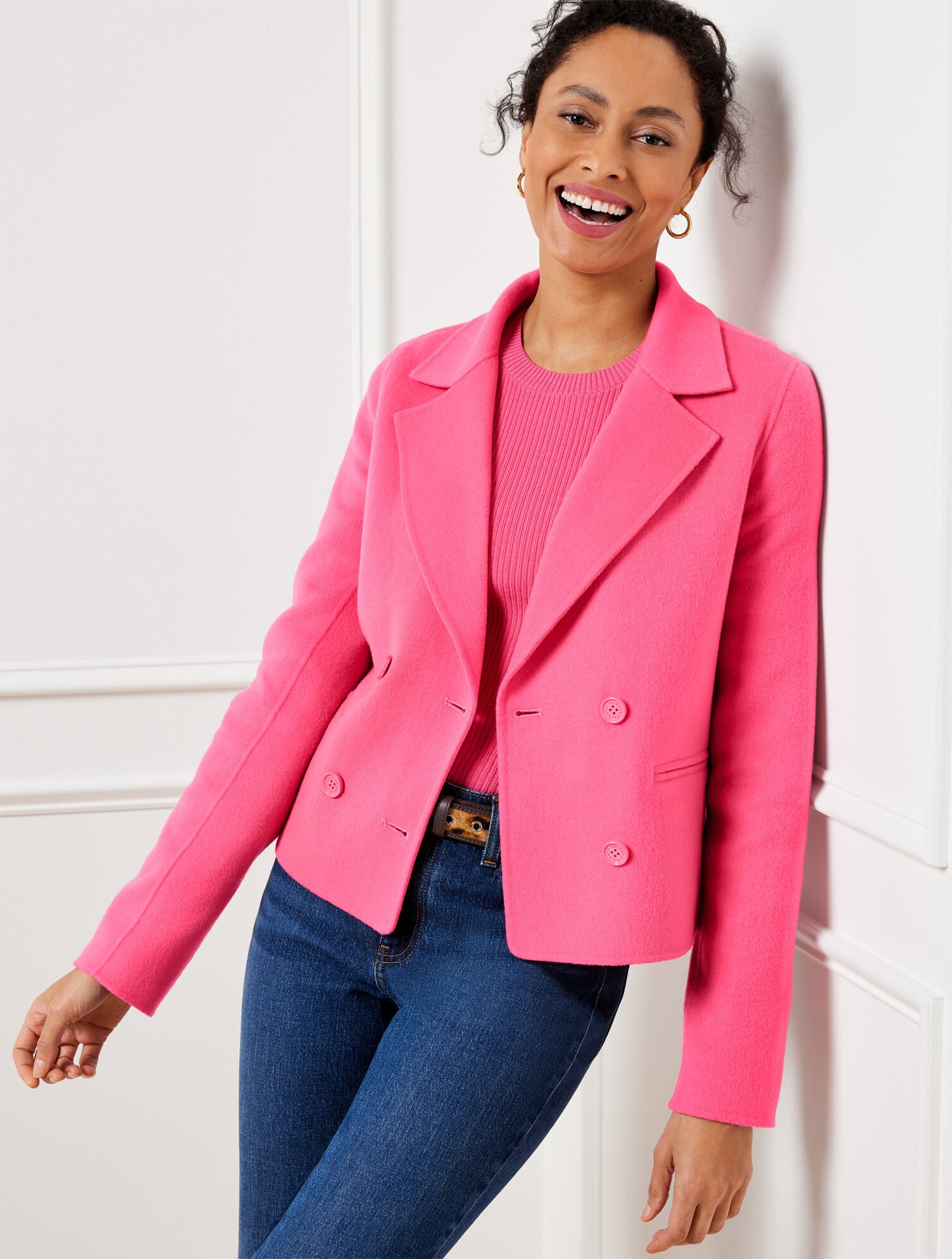 Double Face Wool Blend Jacket Talbots