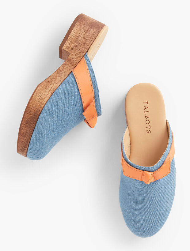 Winni Denim Clog Mules