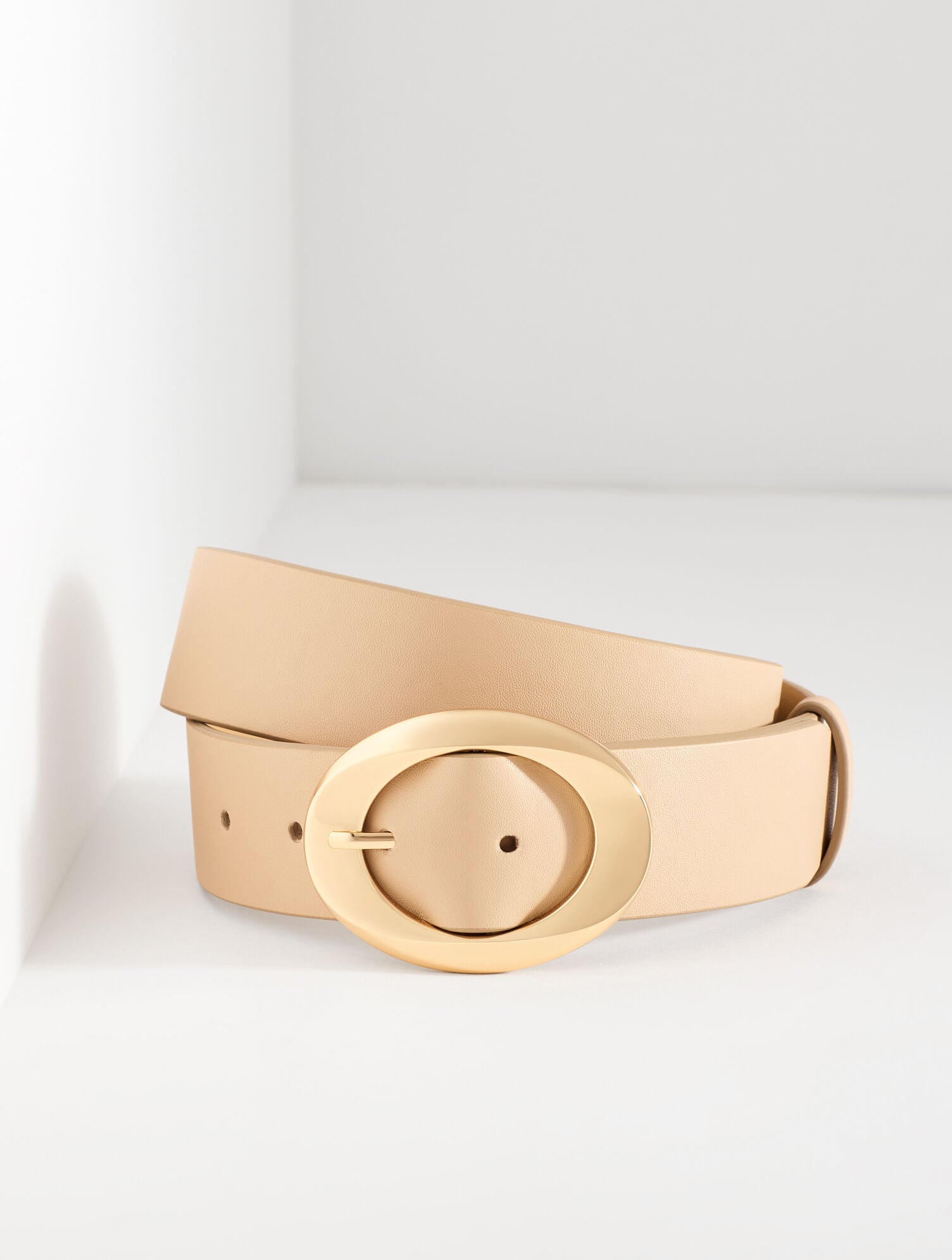 Nappa Sculpted Buckle Belt - image 3