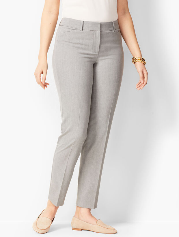 Talbots Hampshire Ankle Pants - Curvy Fit - Diamond Grey Chambray