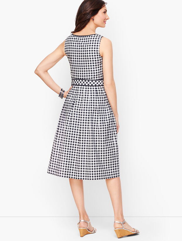 Gingham Fit &amp; Flare Dress