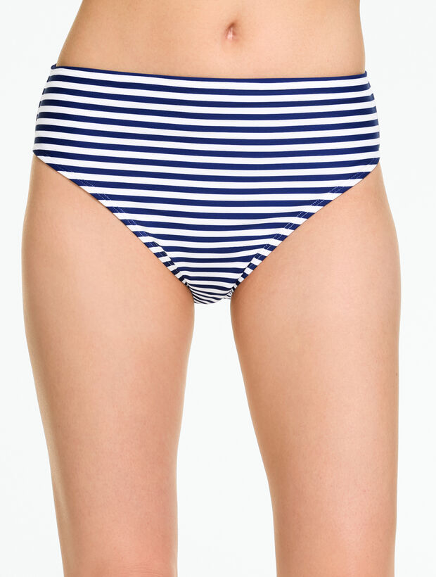 Aqua Club High Waist Swim Bottom - Classic Stripe