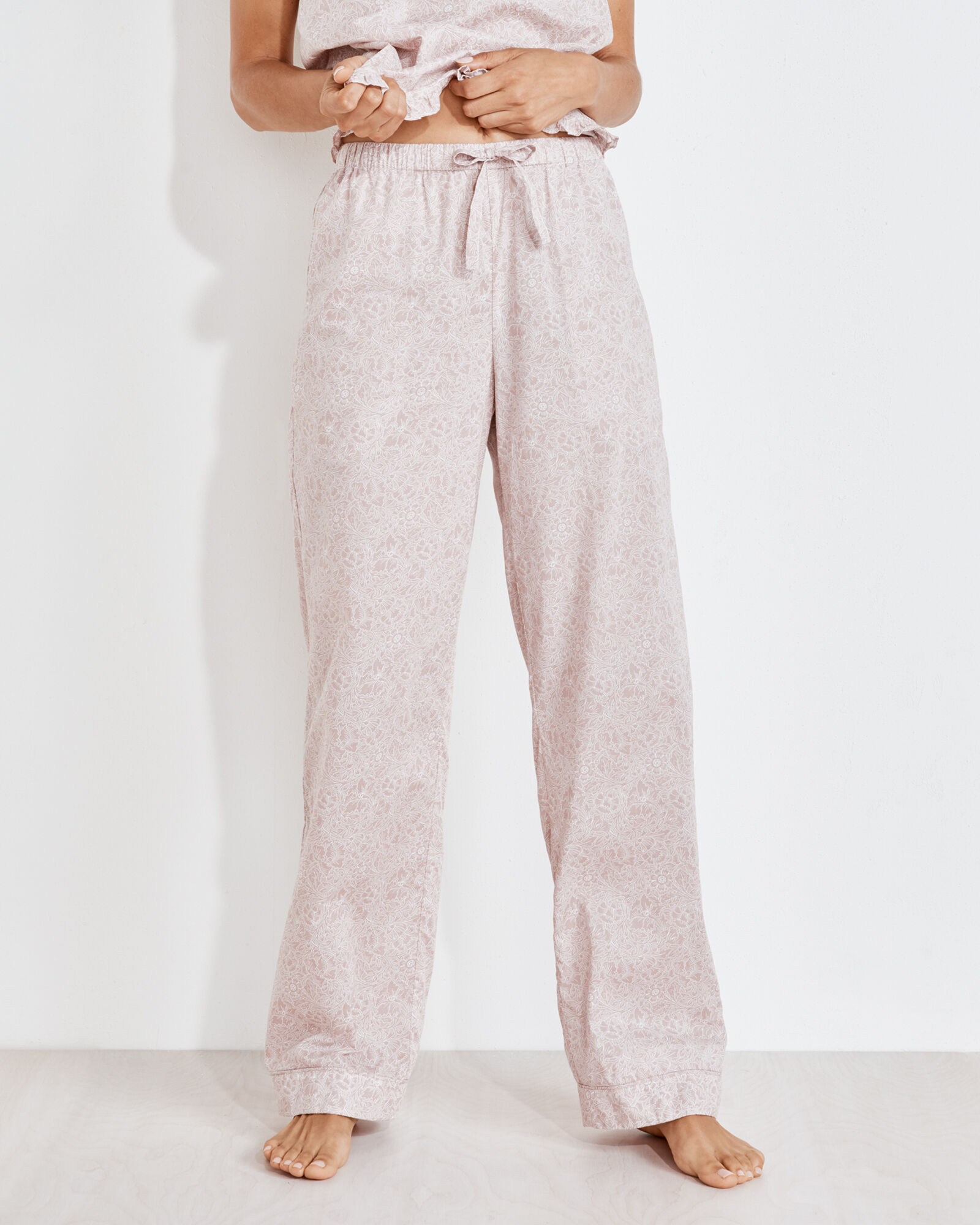 Organic True Cotton Floral Drawstring Pants