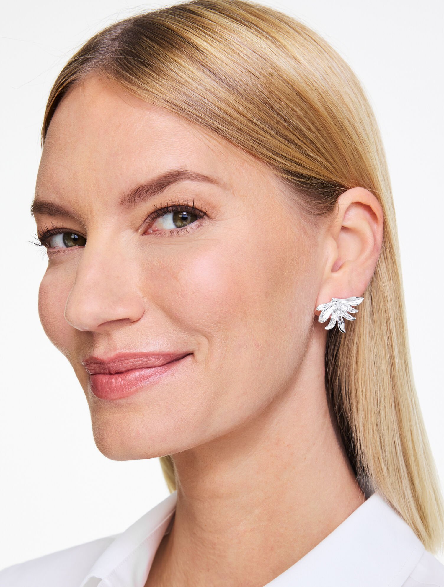 Palm Leaf Stud Earrings