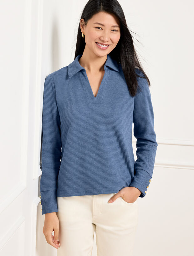 Suéter Pullover Long Sleeve Solid Johnny Collar Pullover