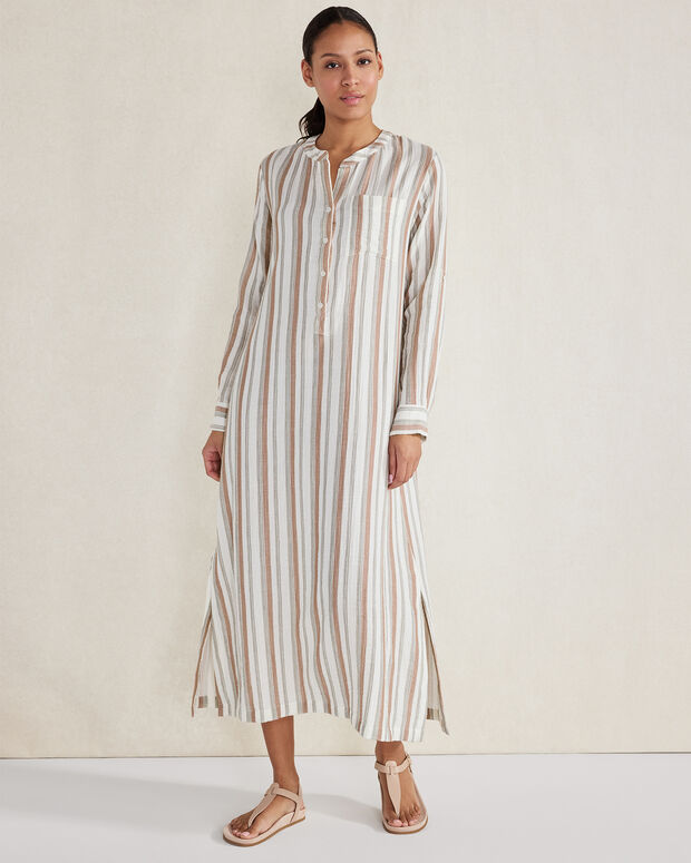 Organic Cotton Gauze Striped Dress