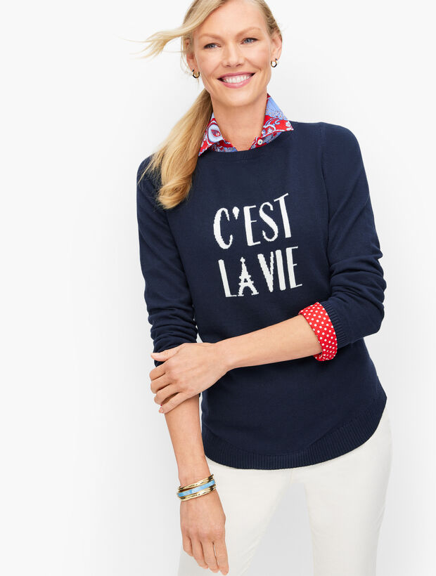 C&rsquo;est La Vie Bateau Neck Sweater