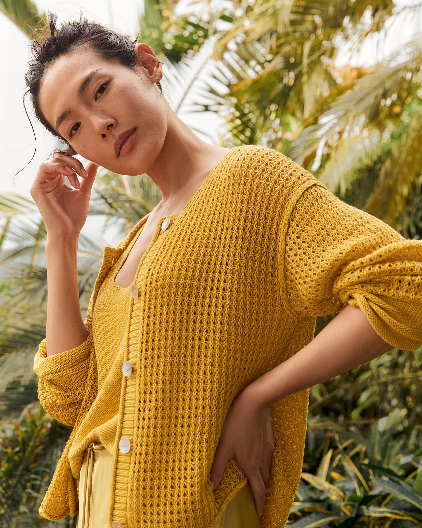 トップス CARDIGAN STETCH COTTON LINEN 242730236_1008.jpg