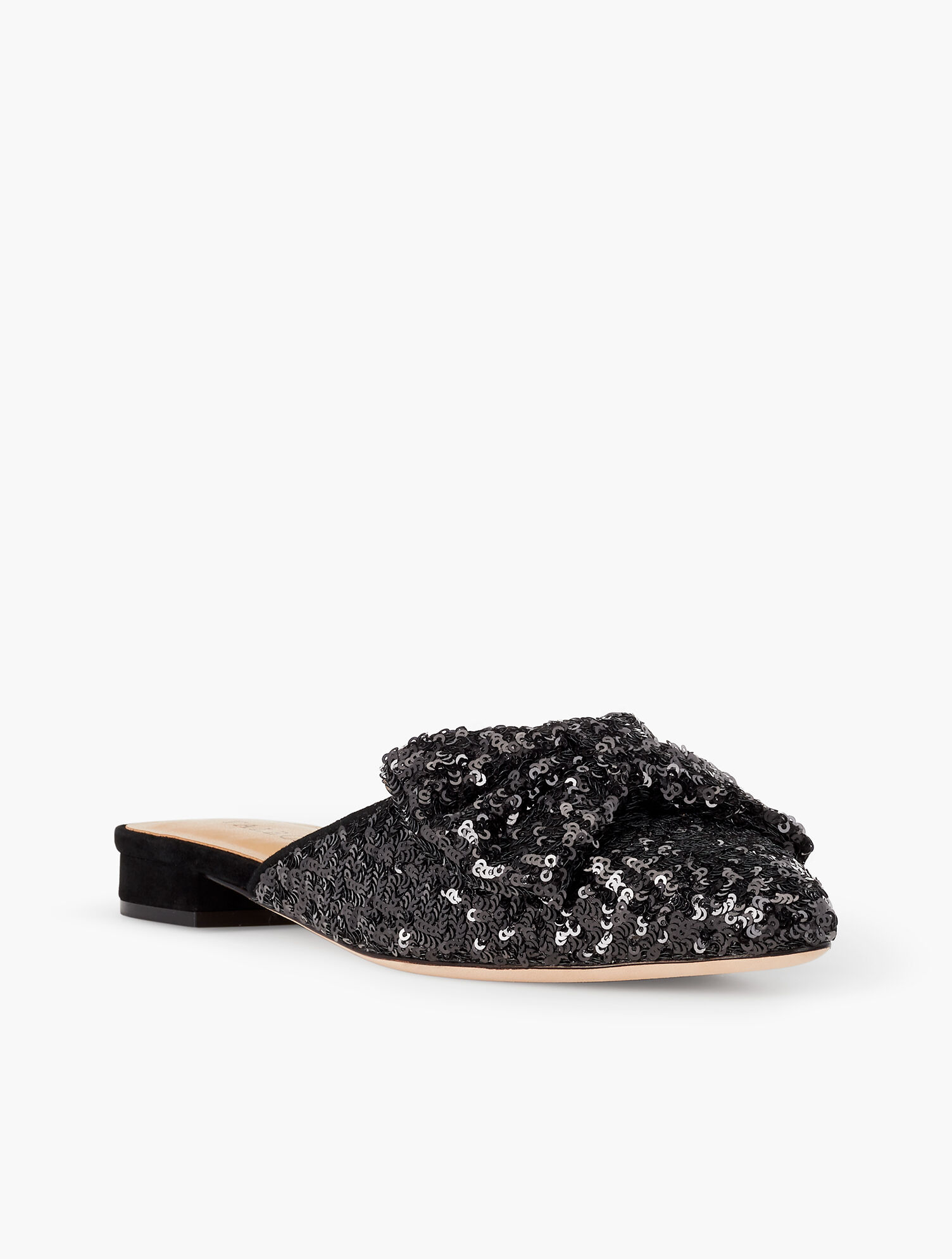 Edison Sequin Bow Mules