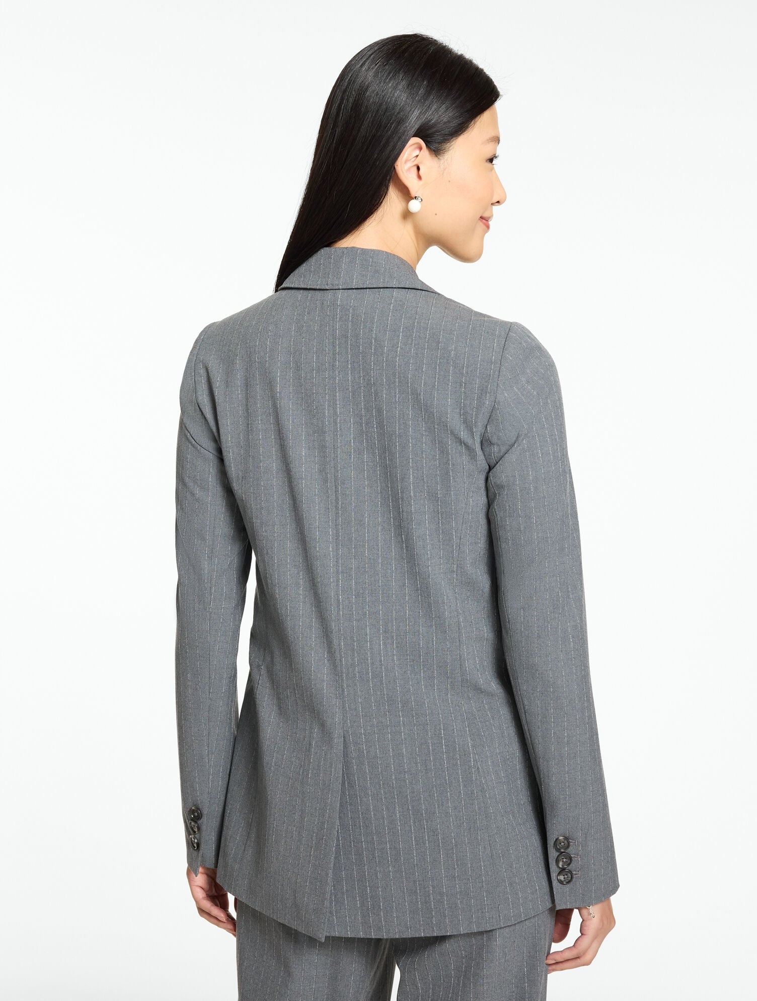 Pickstitch Pinstripe Blazer - thumbnail 5