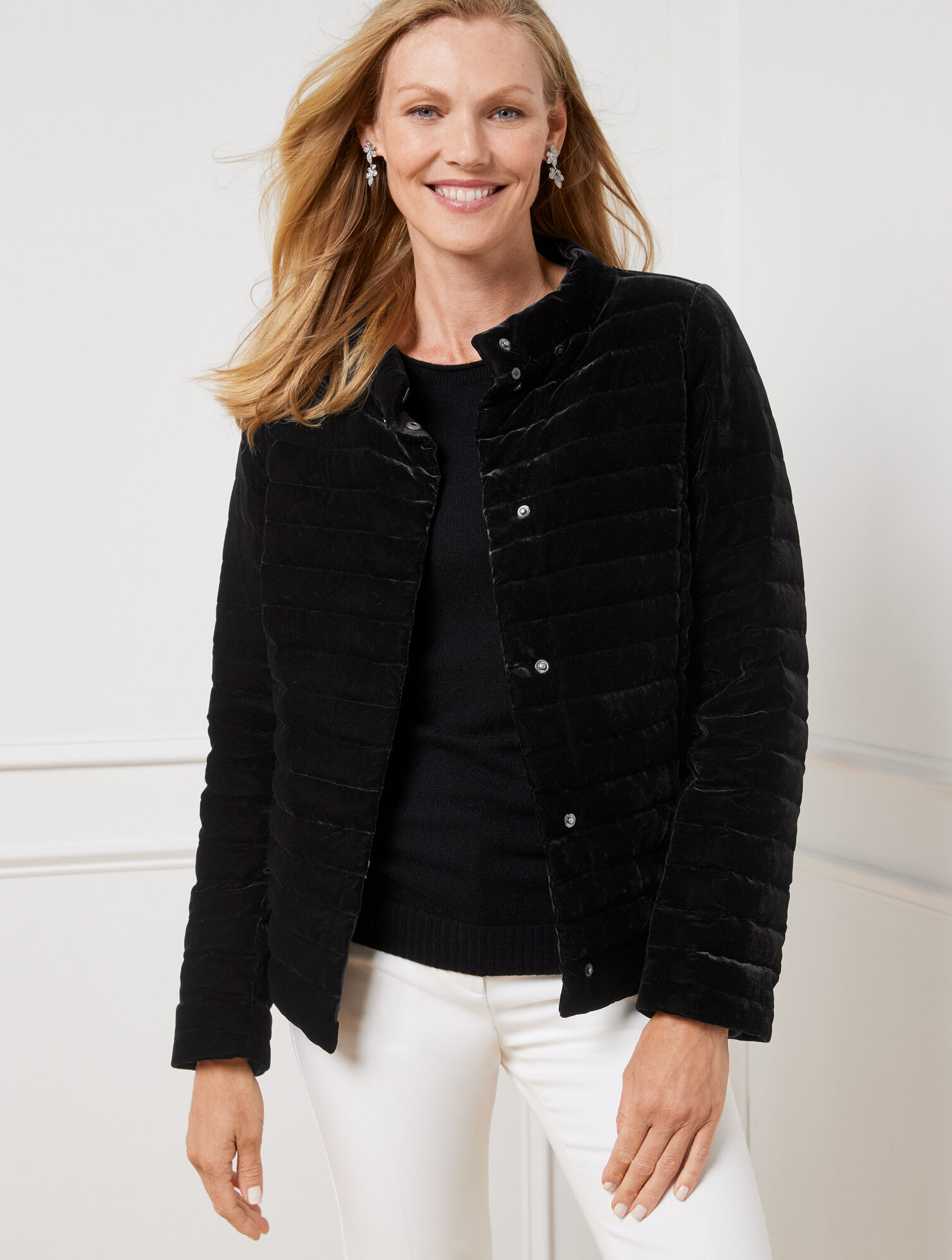 Quilted Velvet Jacket Talbots