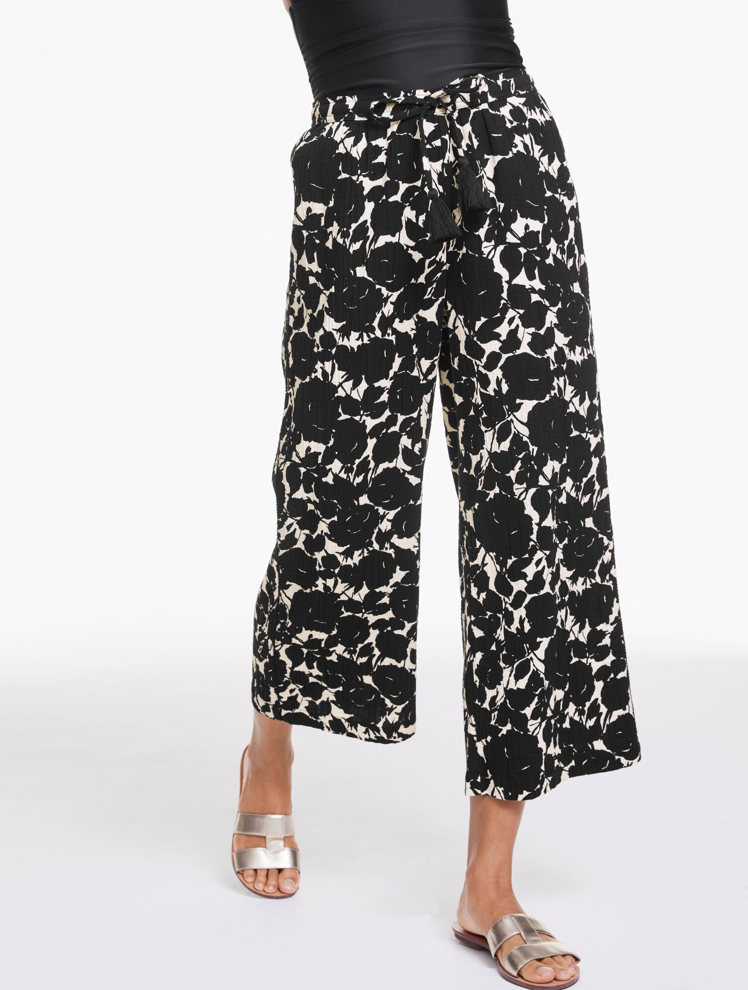 Aqua Club Gauze Pant Cover-Up - Capri Rose