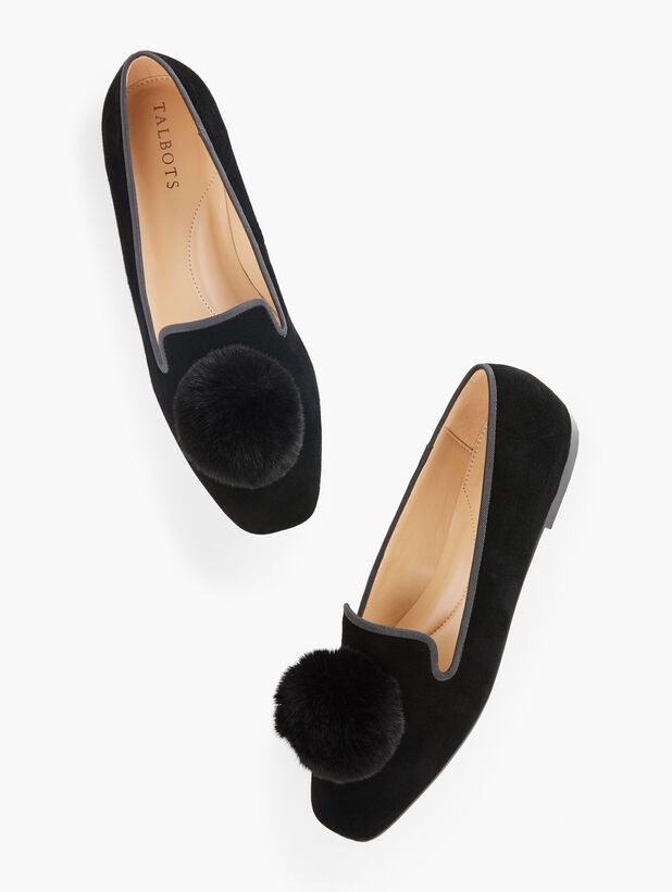 Stella Pom Ballet Flats - Suede