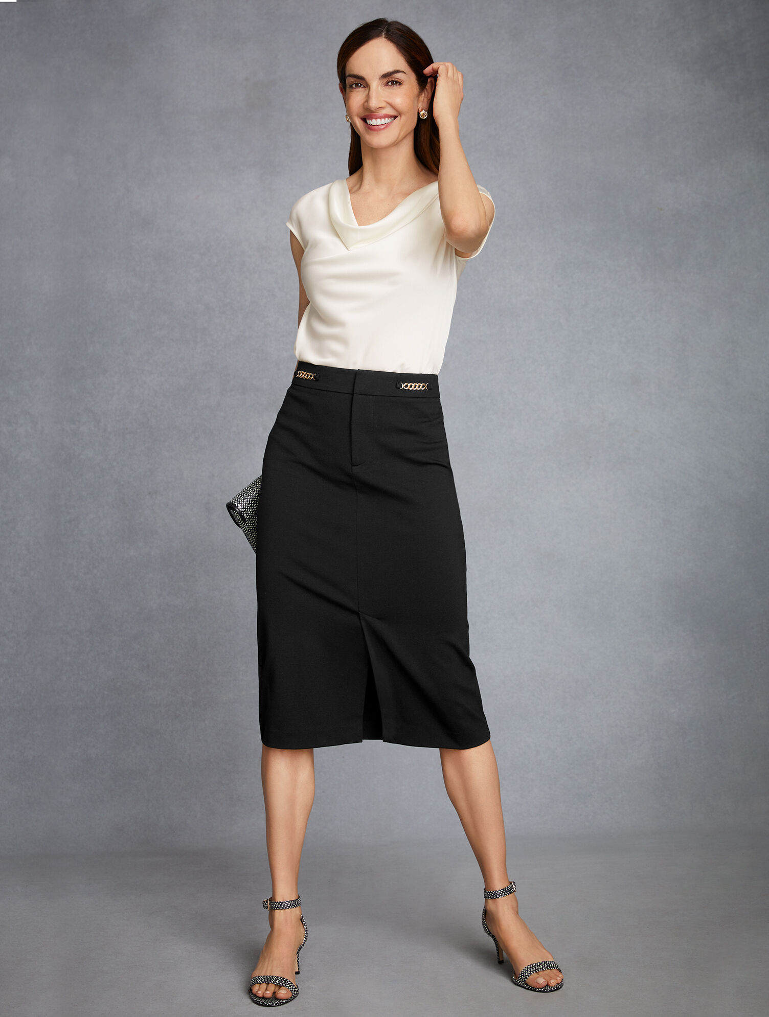 Satin Cowl-Neck Shell | Talbots
