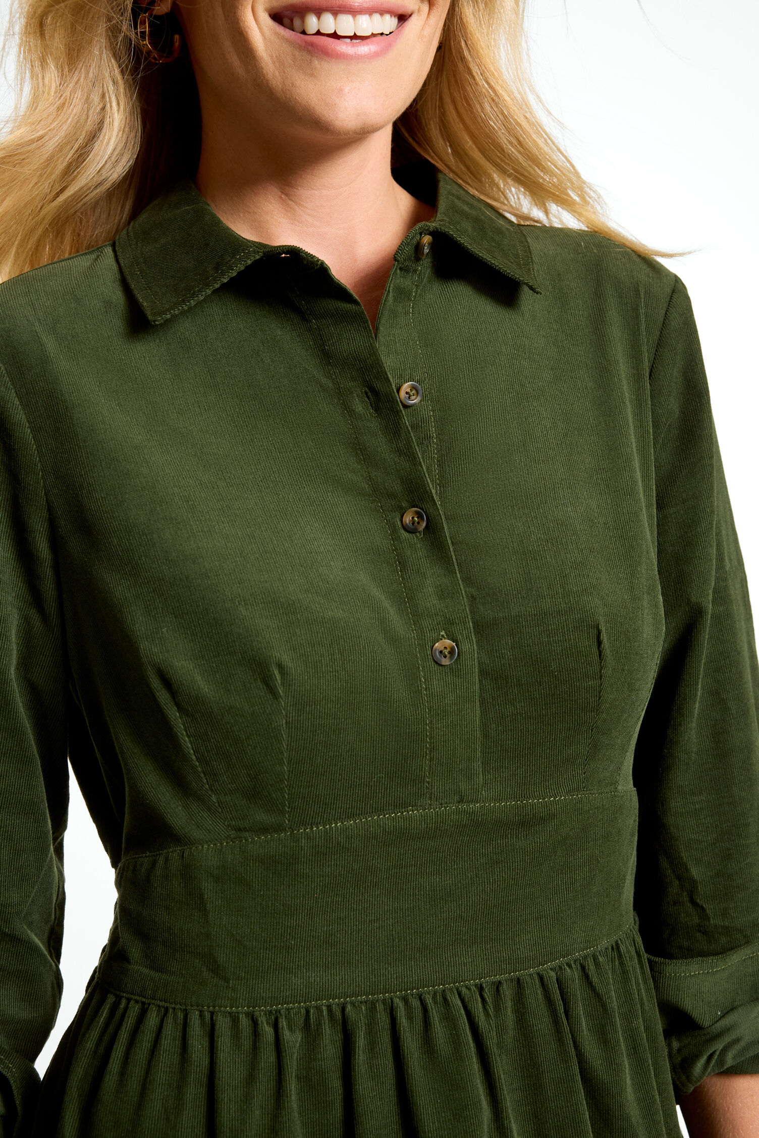 Corduroy Midi Shirtdress - thumbnail 4