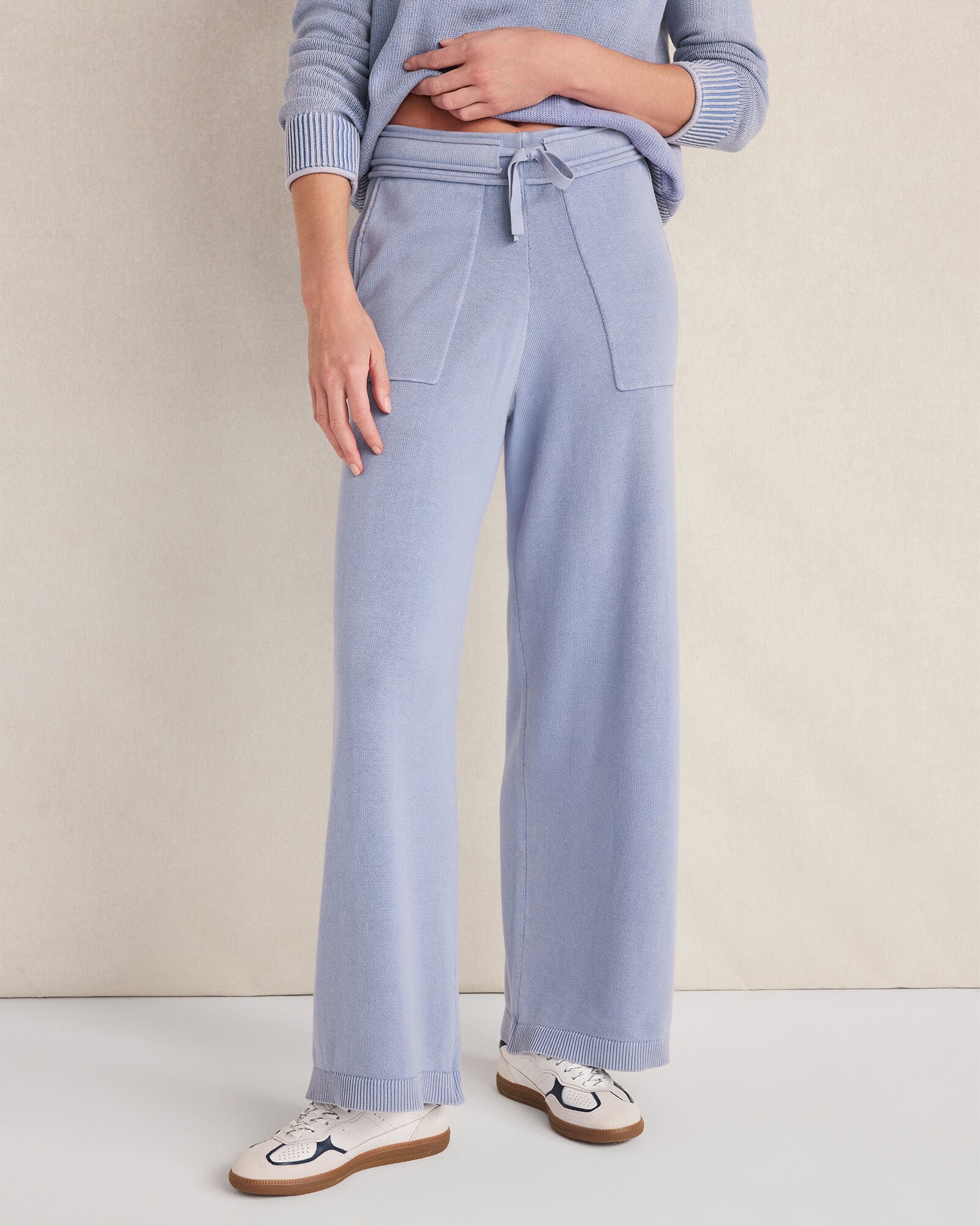 Organic Cotton Knit Wide Leg Pants | Haven Well Within