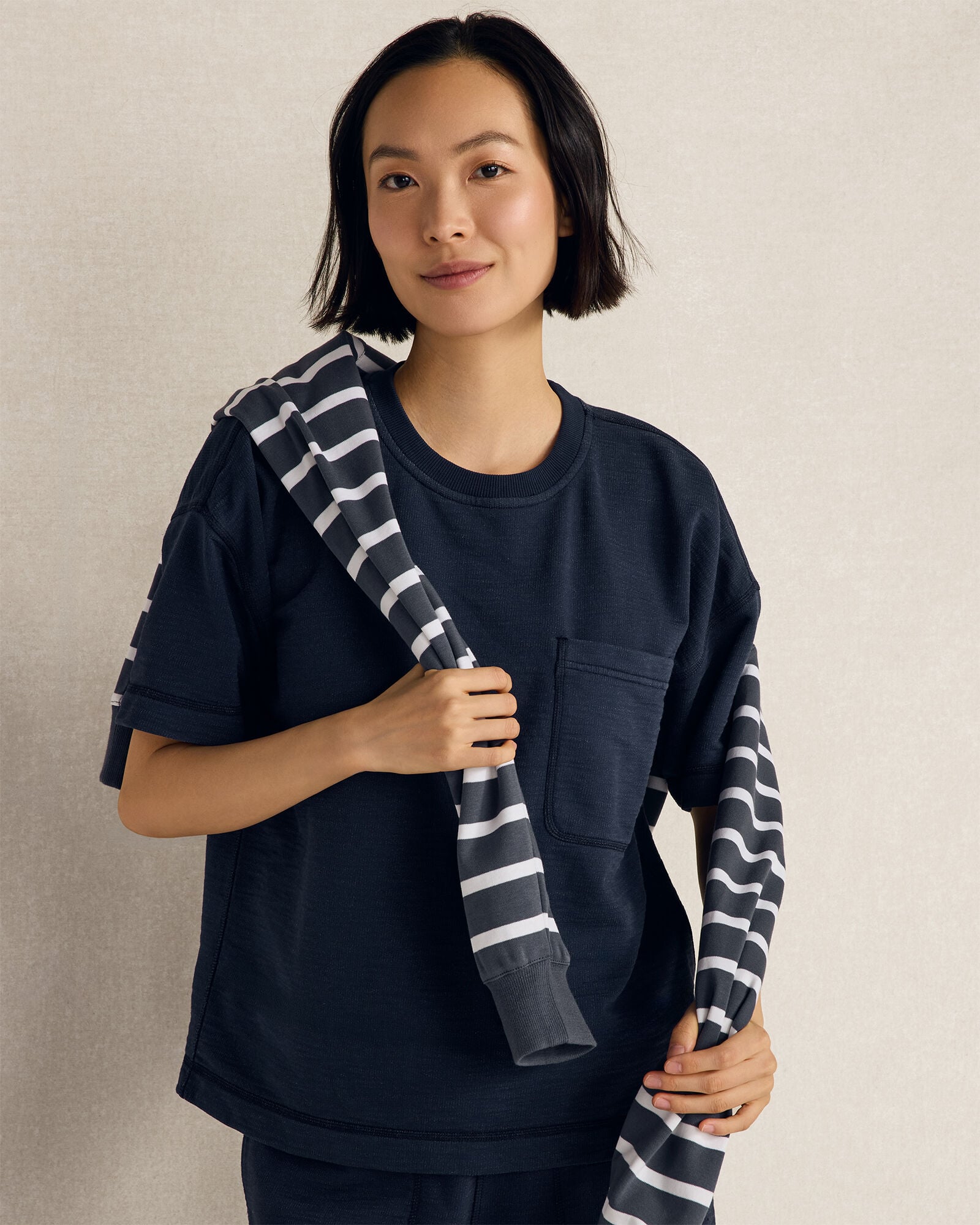 Garment-Dyed Organic Cotton Slub Terry Tee