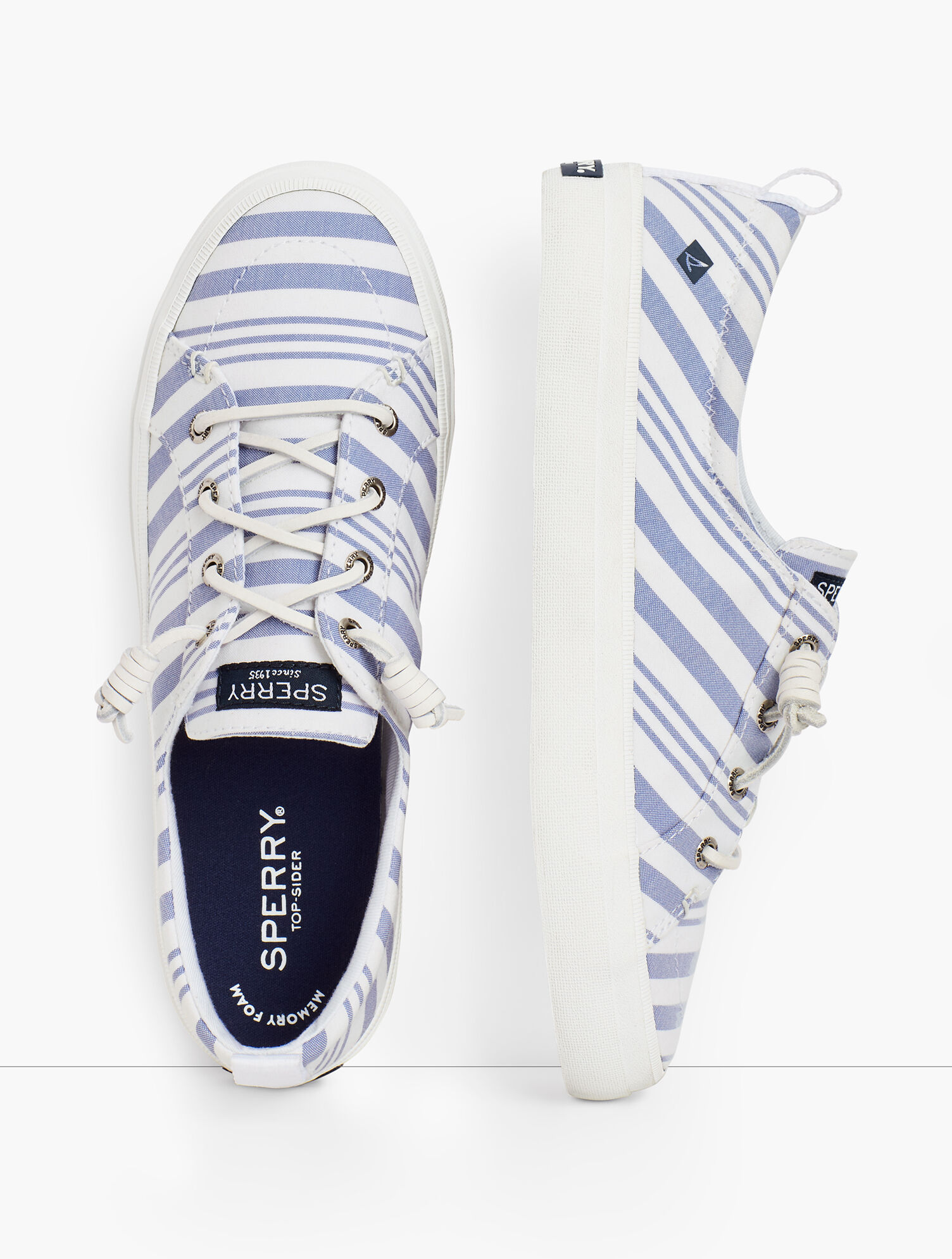 Striped Sperrys Blue And White Sperrys Authentic Original™ Eye