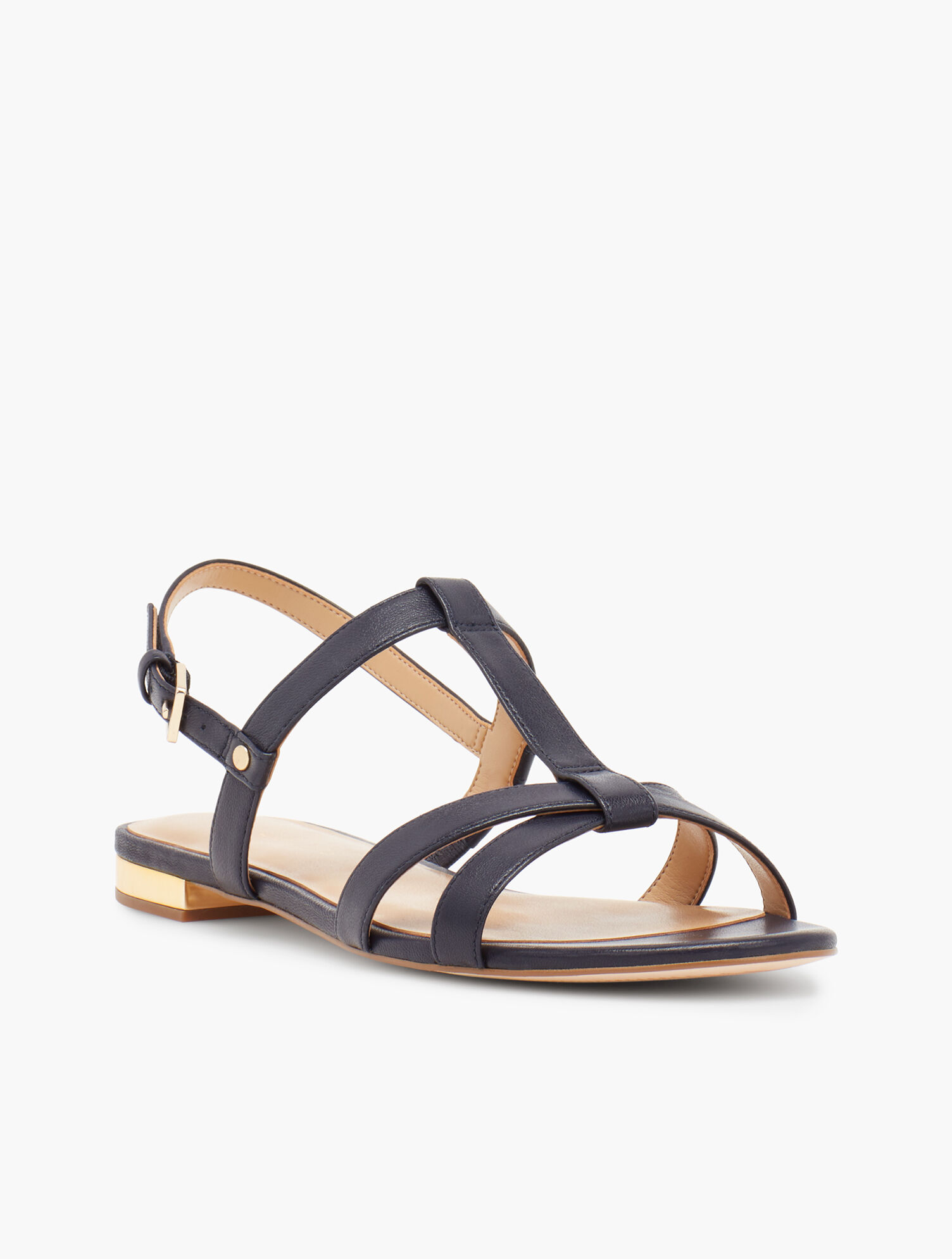Keri T-Strap Sandals - Nappa Leather