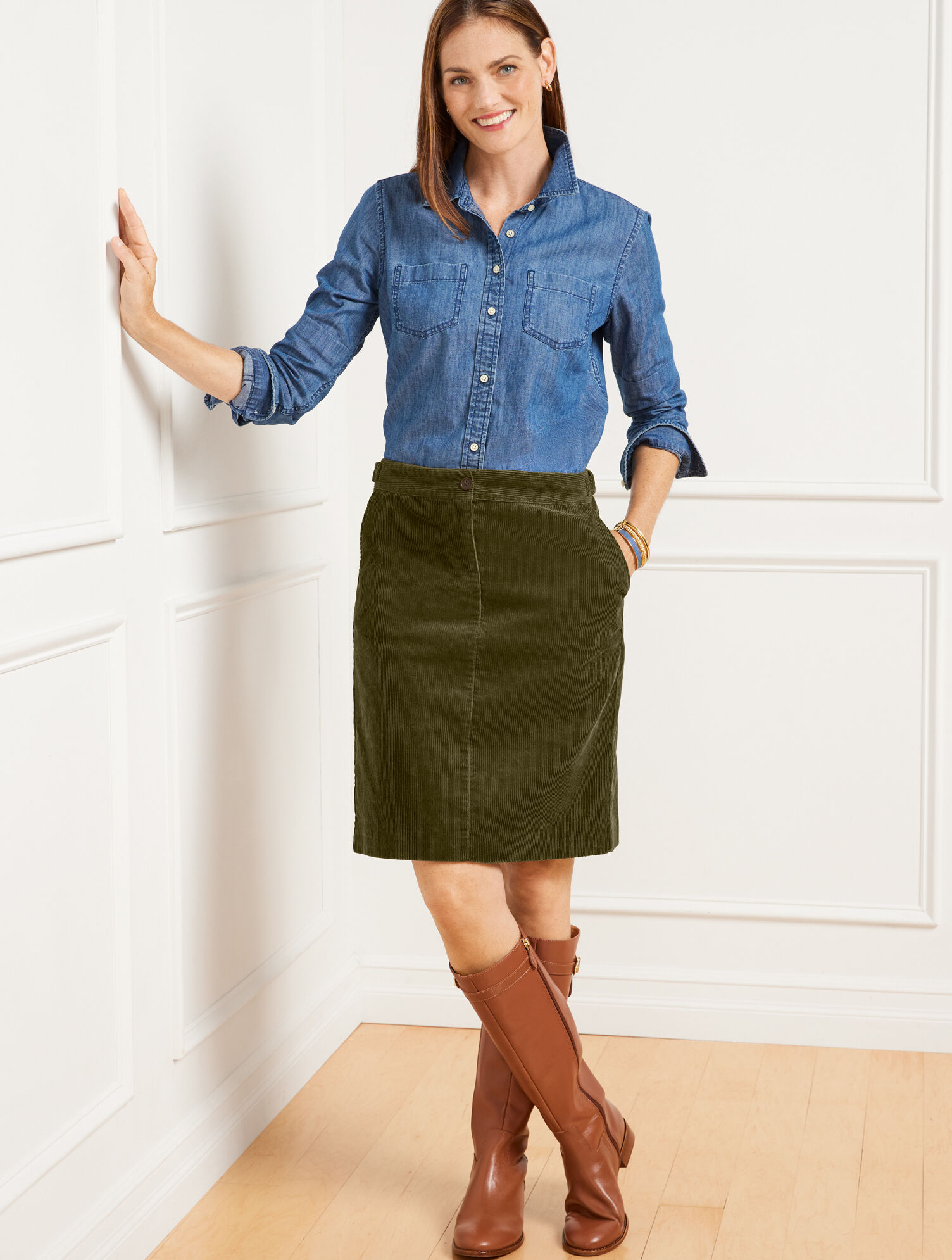 A-Line Skirt - Corduroy | Talbots