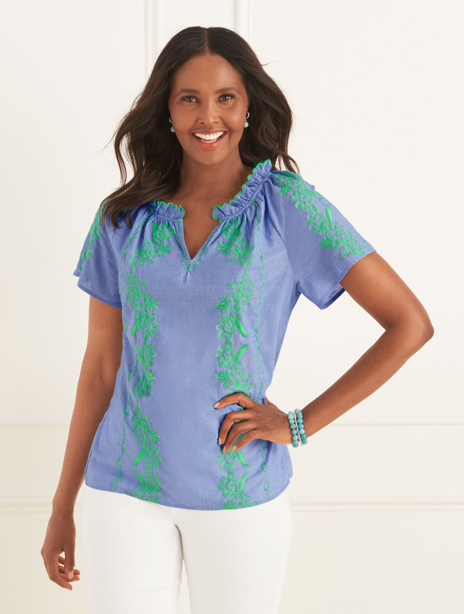 Floral Embroidered Top