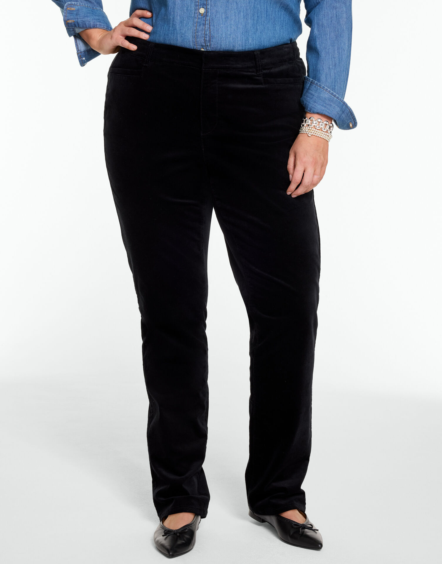 Velveteen Straight Leg Pants