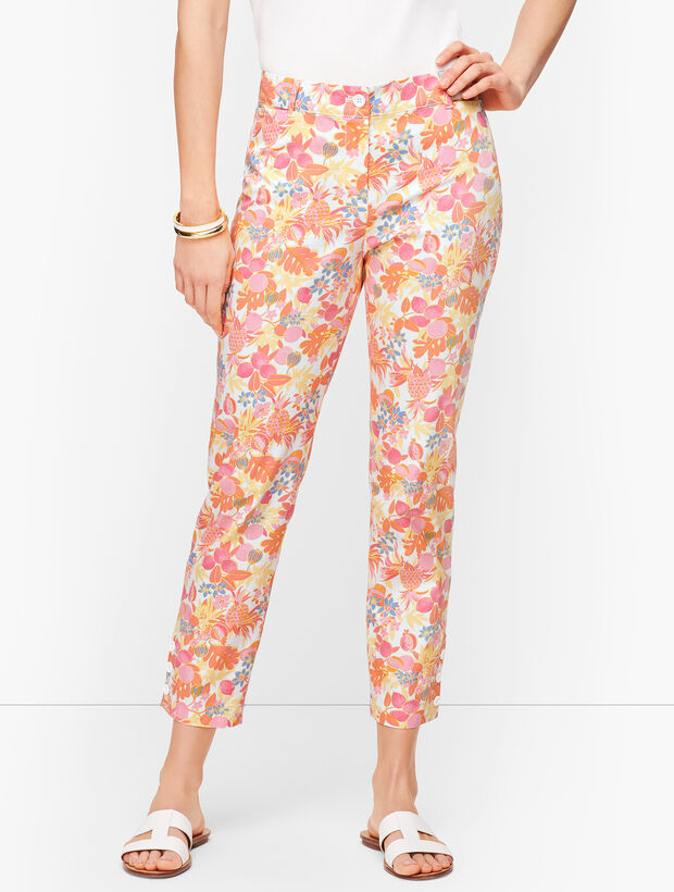 Perfect Crop Pants - Curvy Fit - Fruit &amp; Flowers