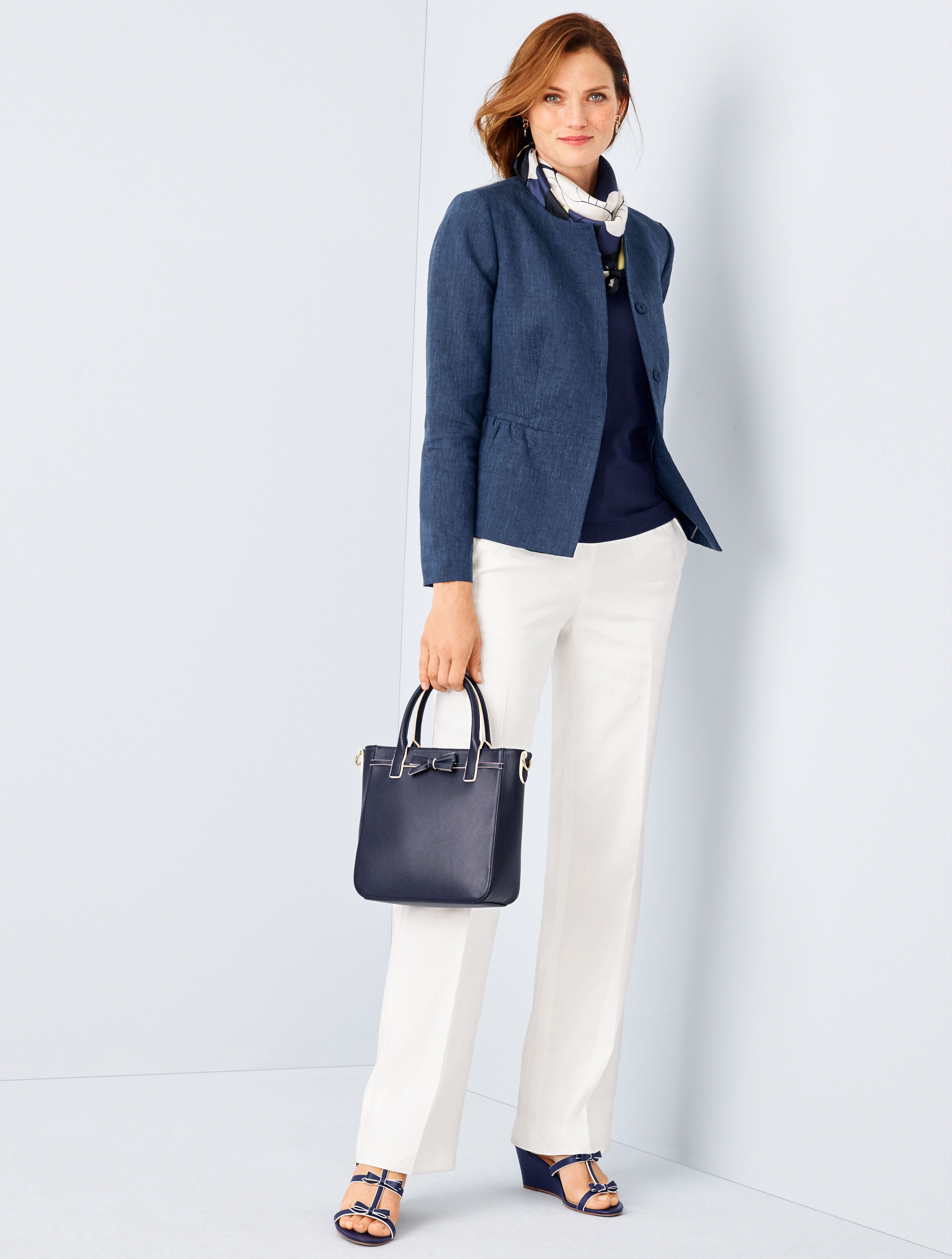 Linen Peplum Jacket Talbots