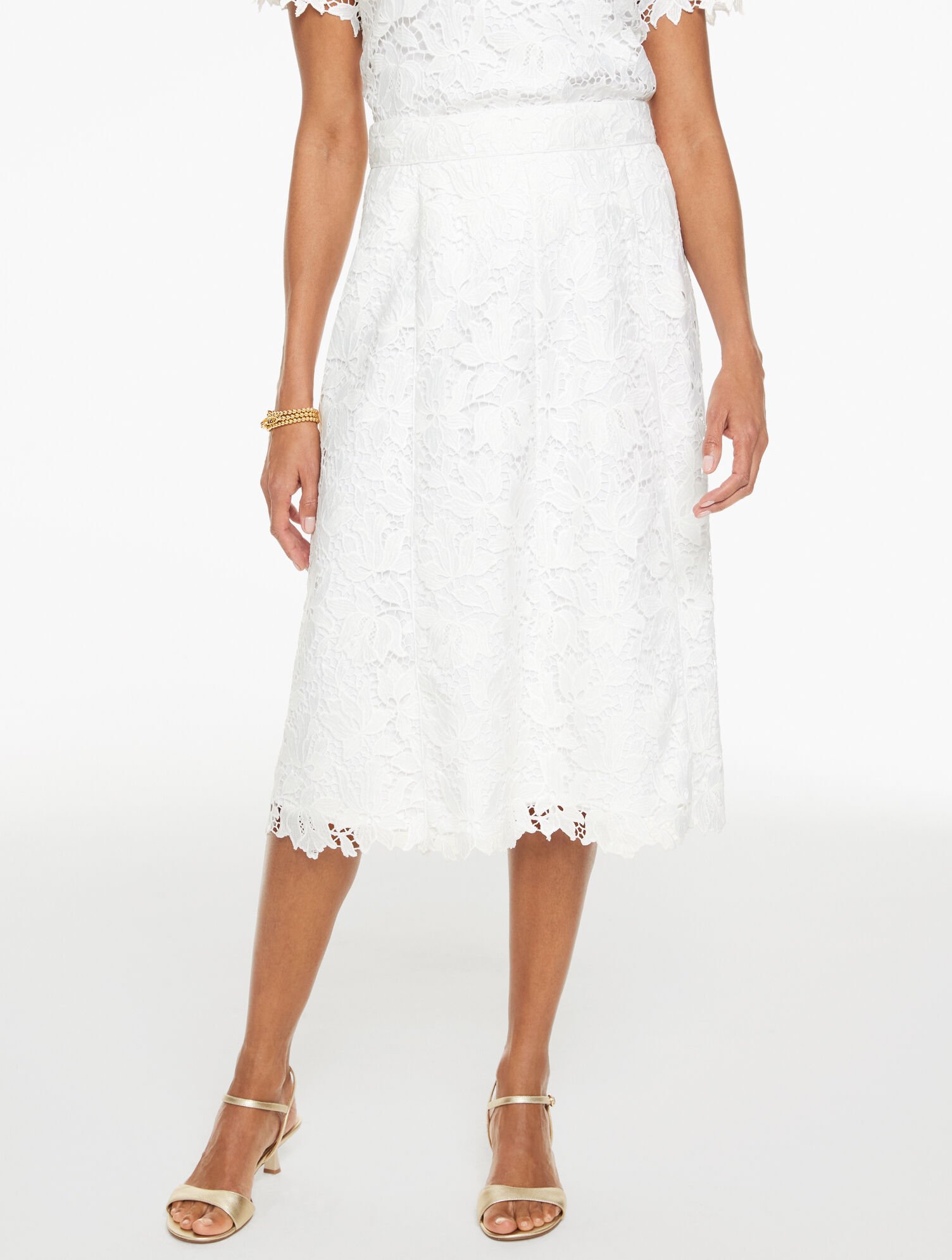 RSVP Corded Lace Midi Skirt