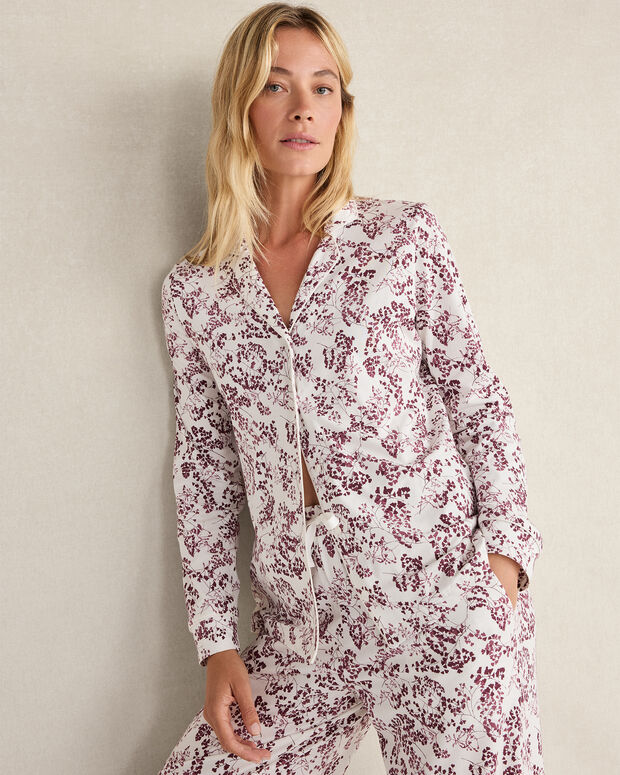 Organic Cotton Jersey Blushing Blooms Pajama Shirt