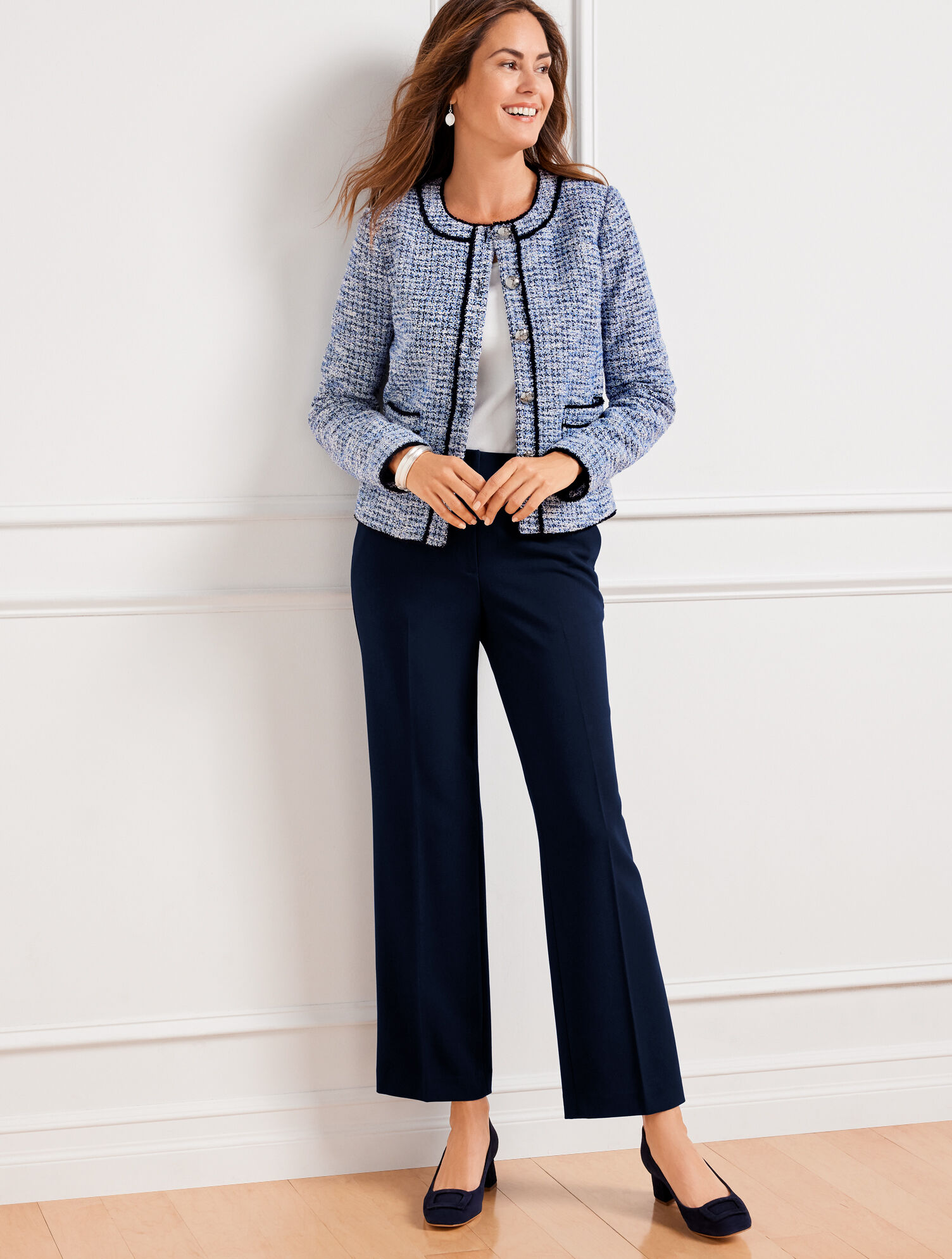 Smile Tweed Fringe Jacket | Talbots