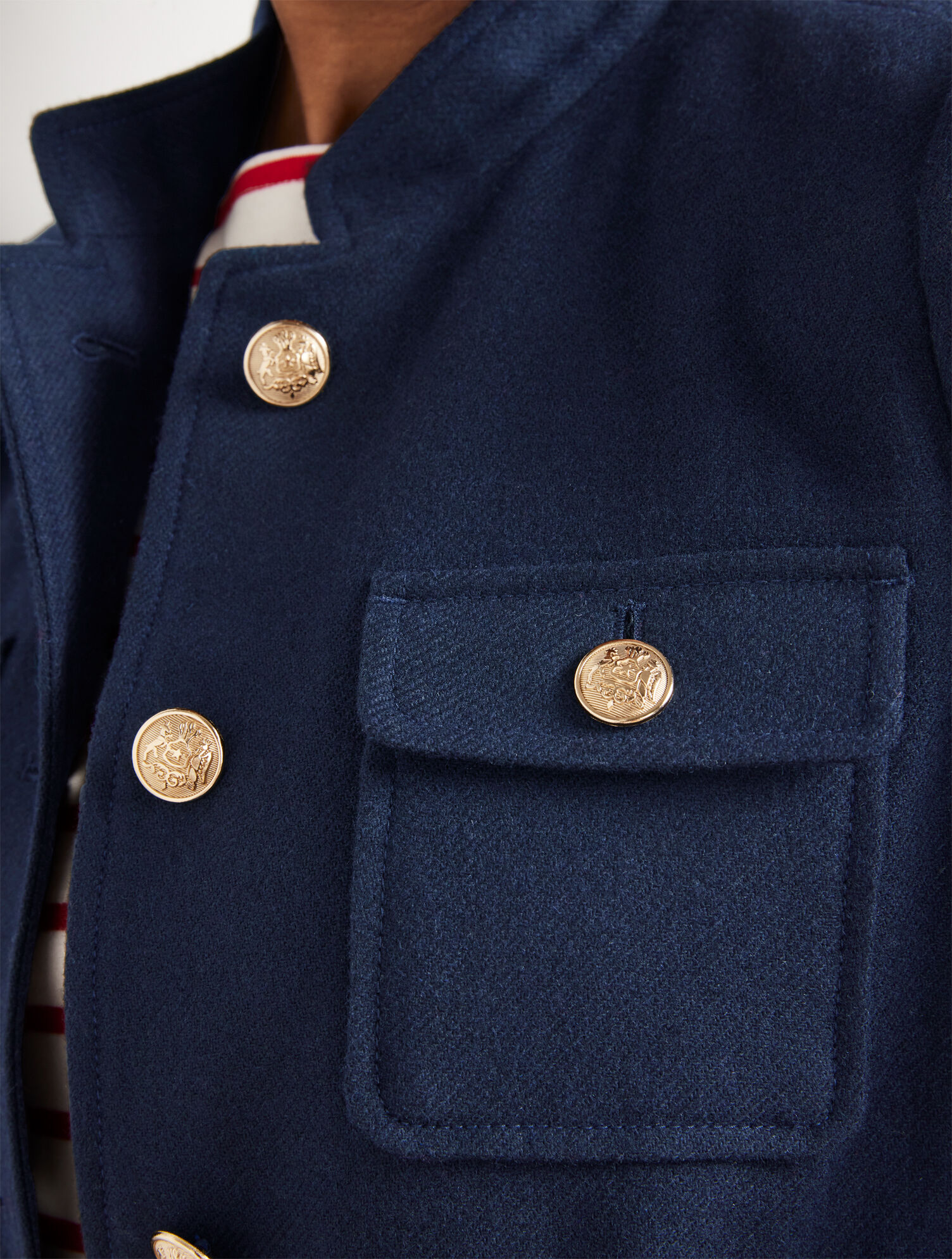 Belted Wool Blend Jacket