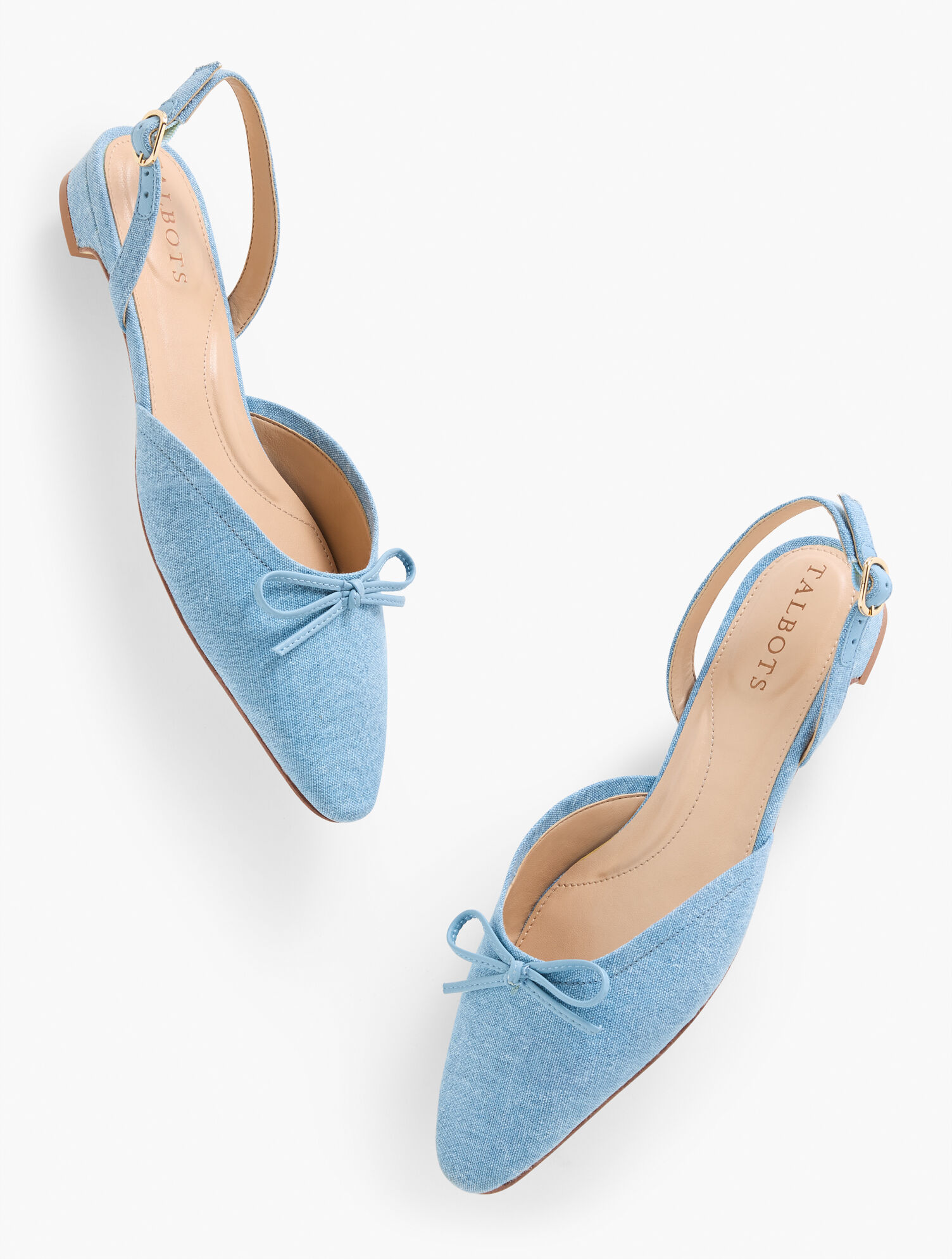 Shelby Linen Slingback Flats