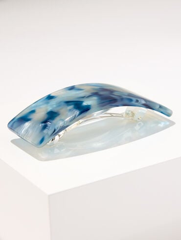 Wide Marble Hair Clip