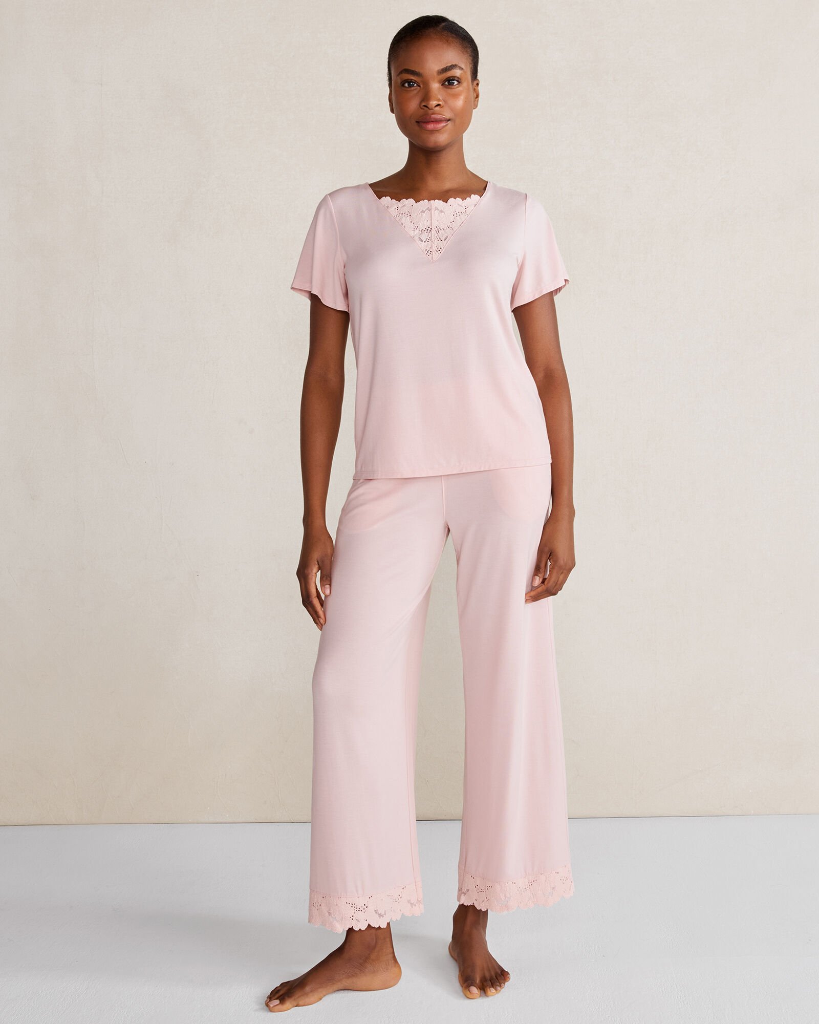 Dream Soft Lace Trim Pajama Pants | Haven Well Within