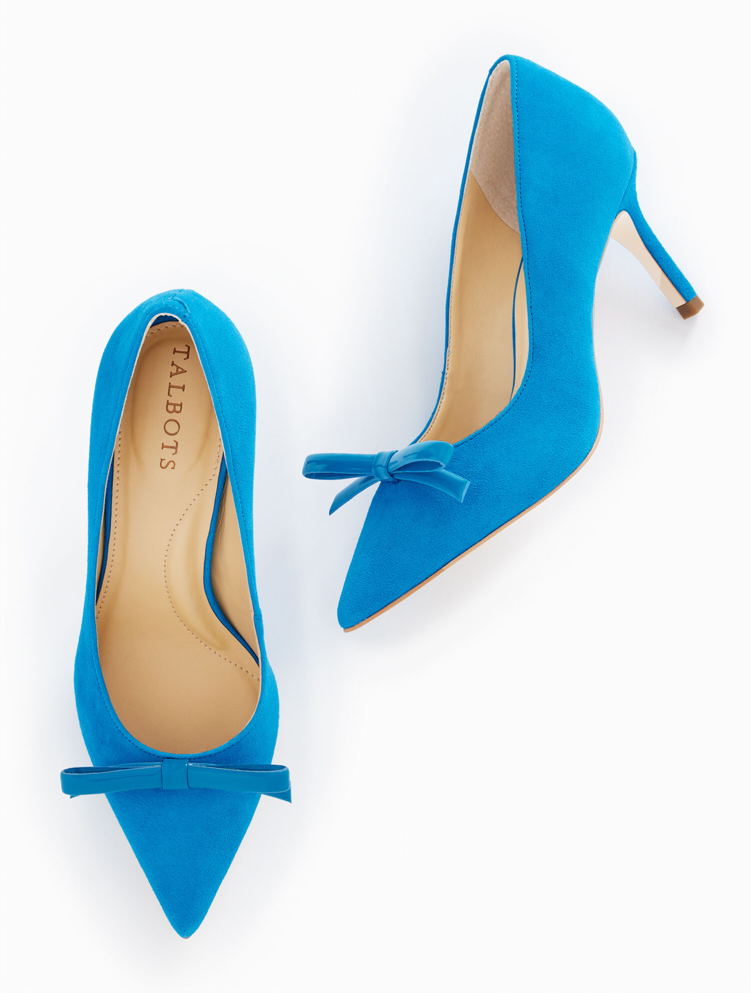 Erica Bow Pumps Suede Talbots
