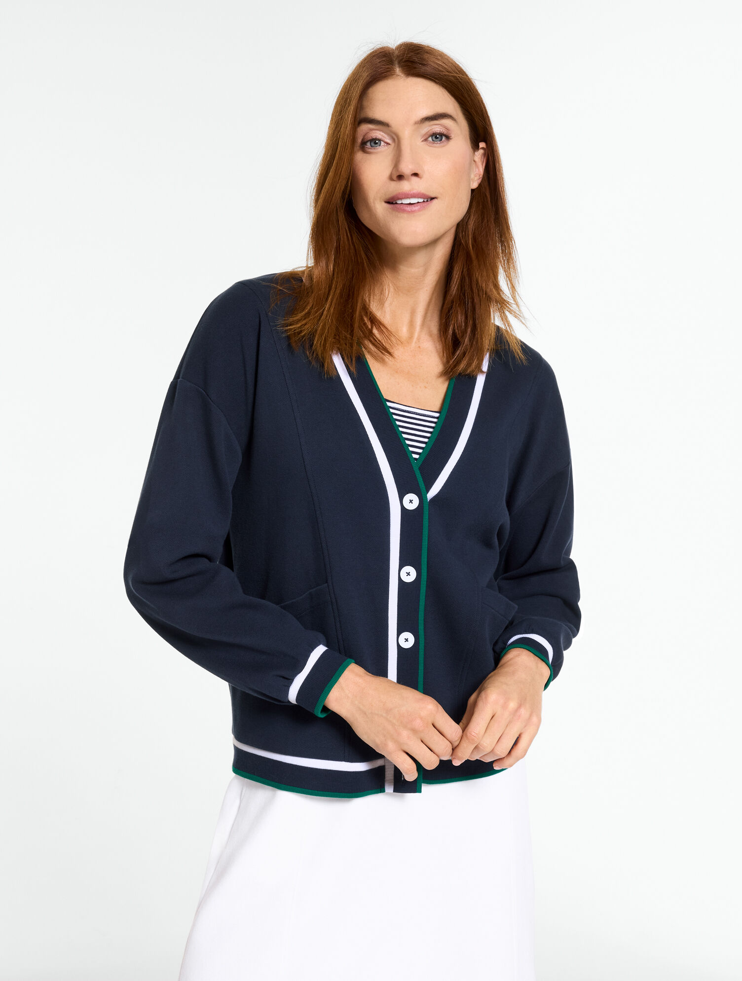 Piqu&eacute; Tennis Cardigan