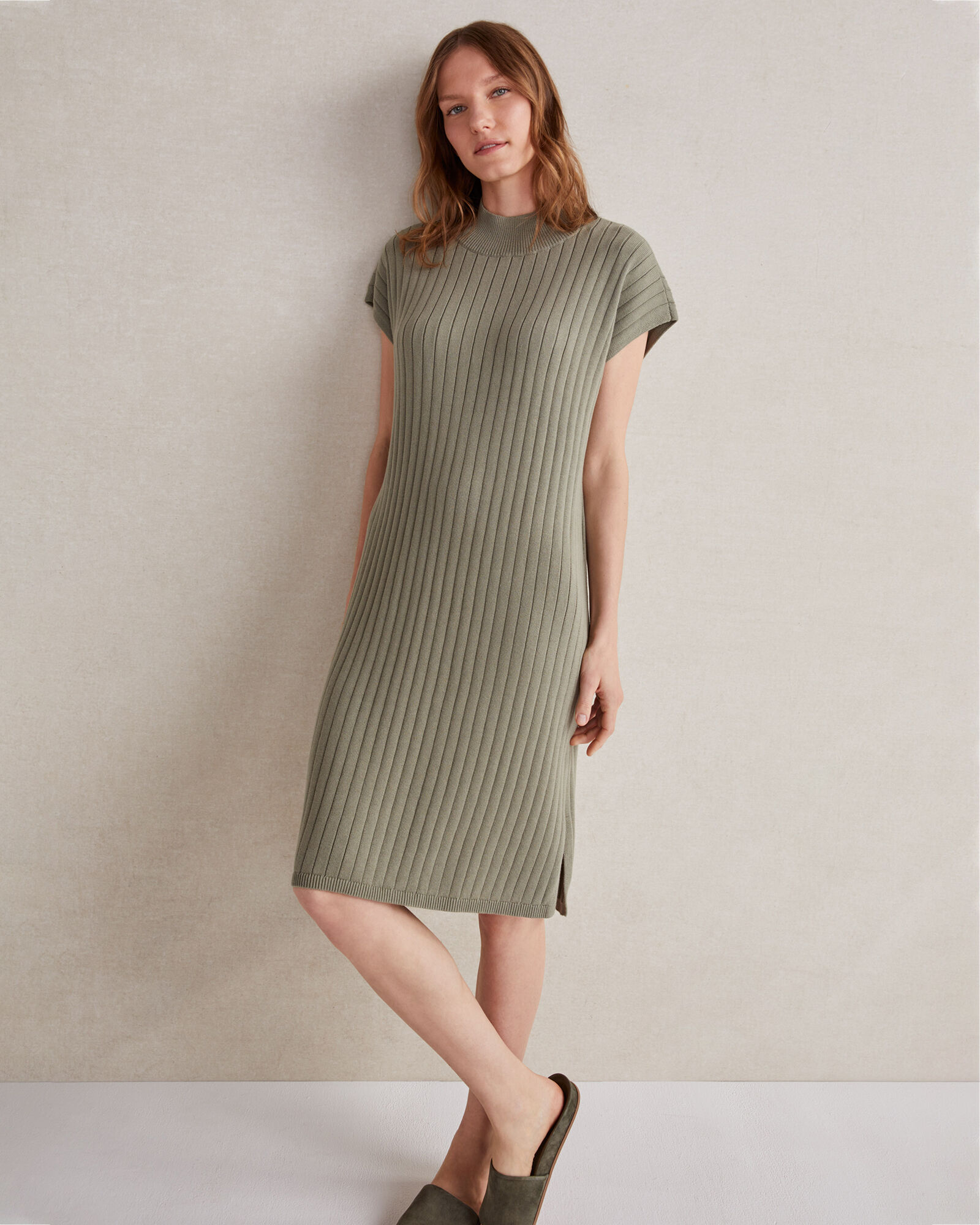 Organic Cotton Wide Rib Dress