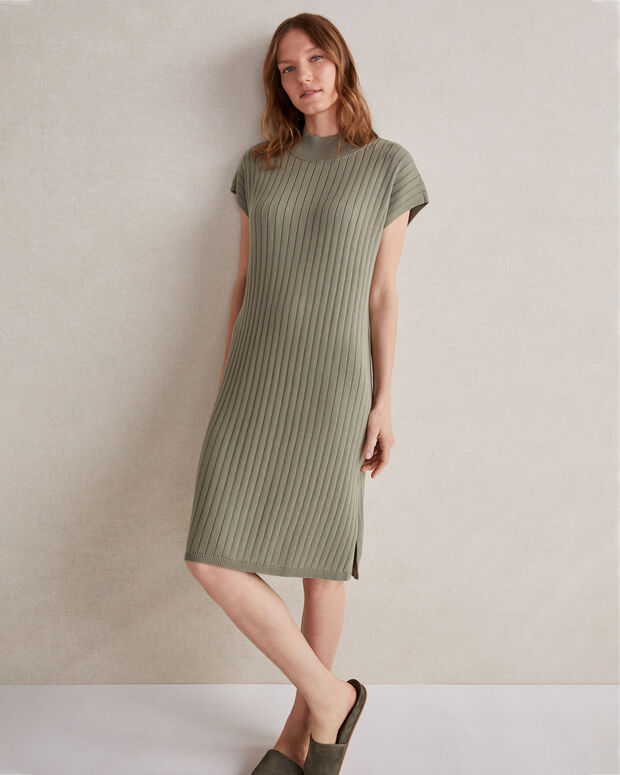 Organic Cotton Wide Rib Dress