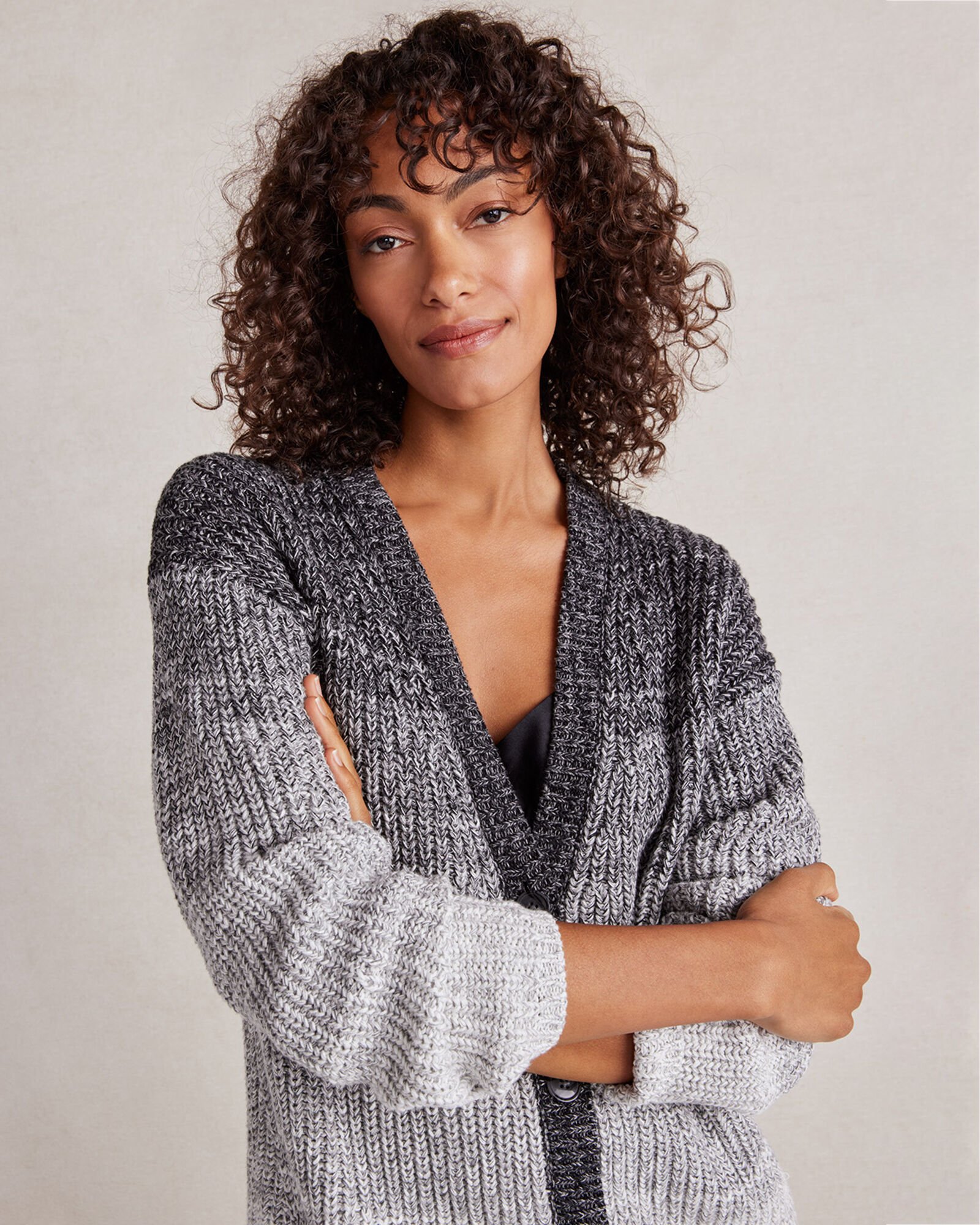 Organic Cotton Ombré Shaker Stitch Cardigan Haven Well Within