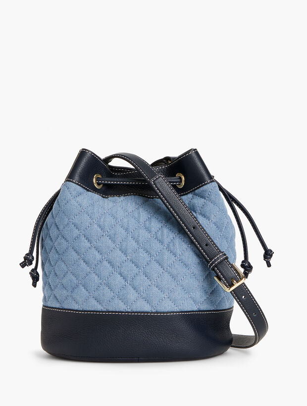 Bucket Bag - Quilted Denim