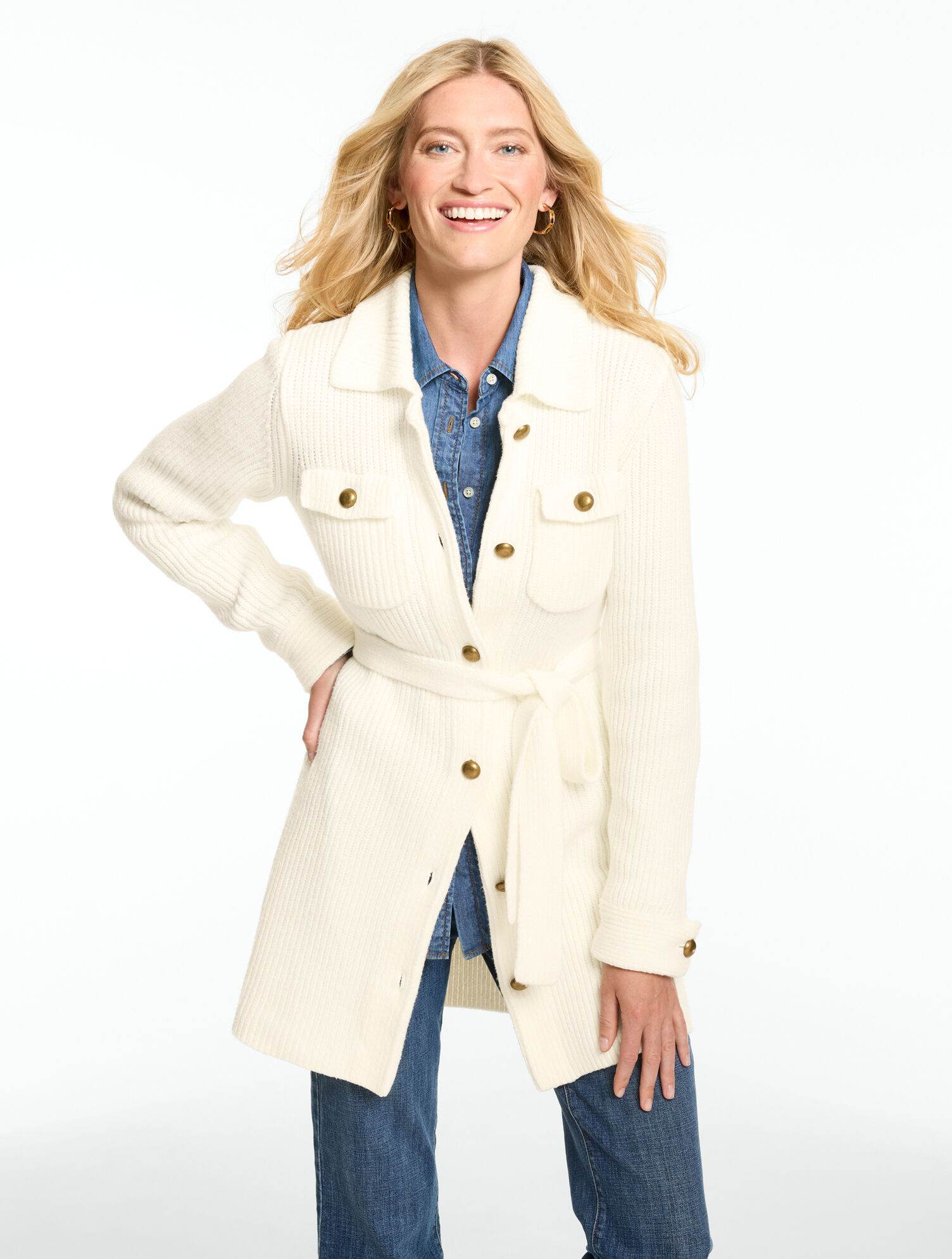 Ribbed Shirt Jacket