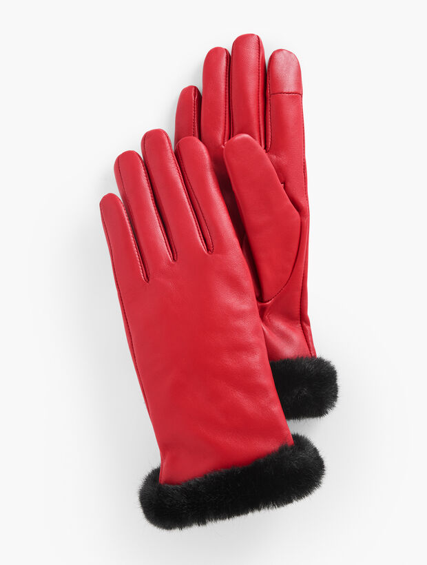 Faux Fur Trim Gloves