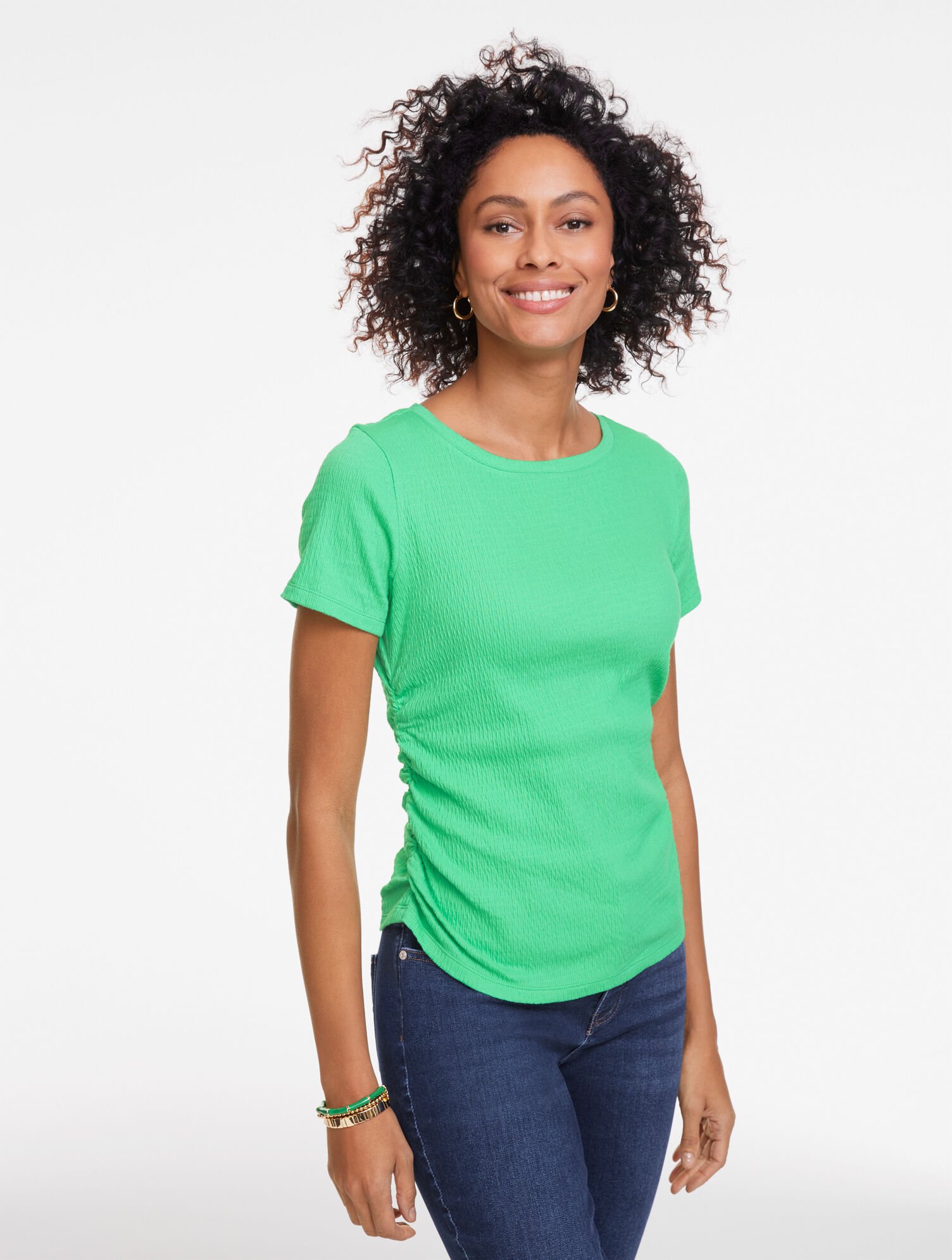 Jacquard Knit Crewneck Top