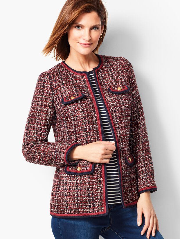 Gold Button Tweed Jacket