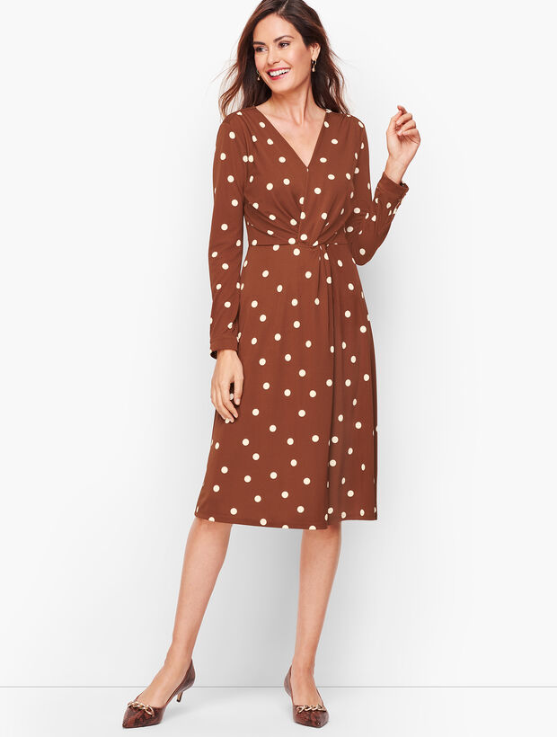 Twist Front Fit &amp; Flare Dress