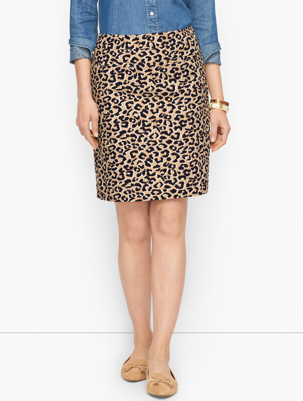Canvas A-Line Skirt - Abstract Cheetah